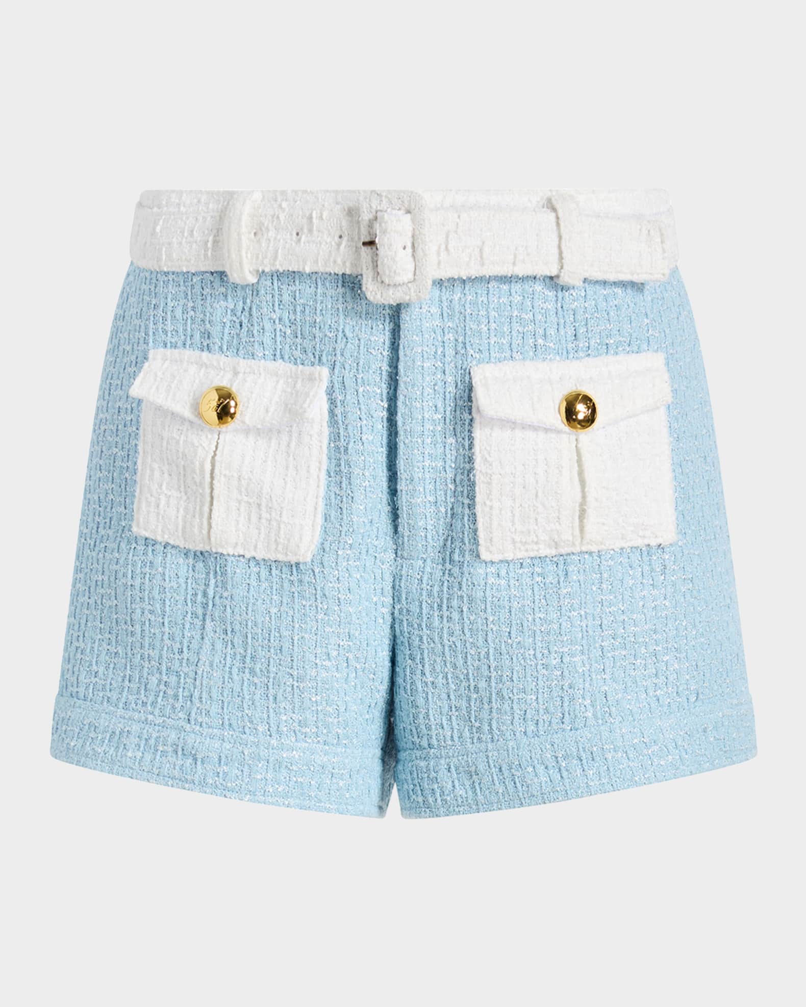 Nissy Belted Tweed Shorts 0