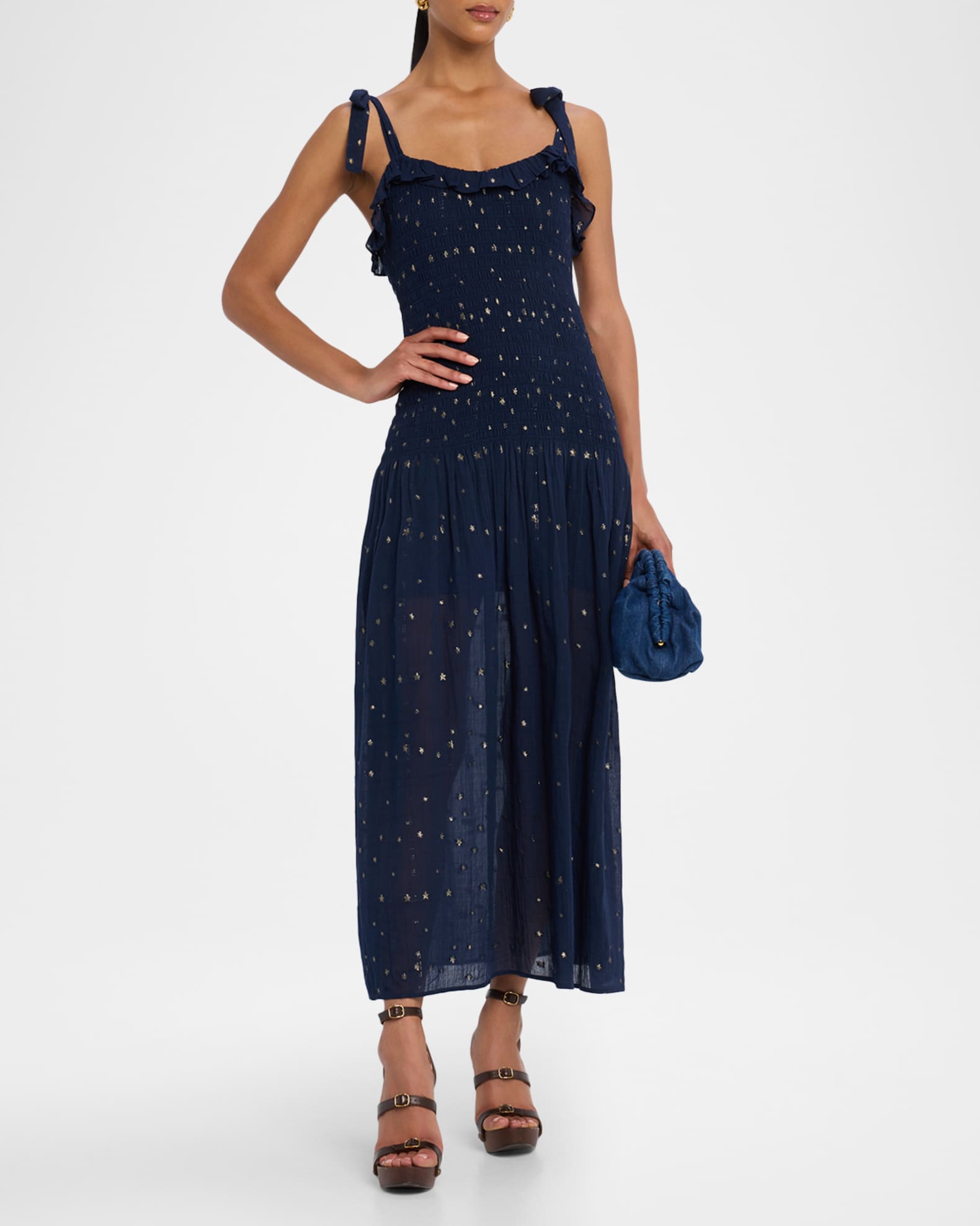 knee length dresses for ladies Constellations Glow-in-the-dark Midi Dress
