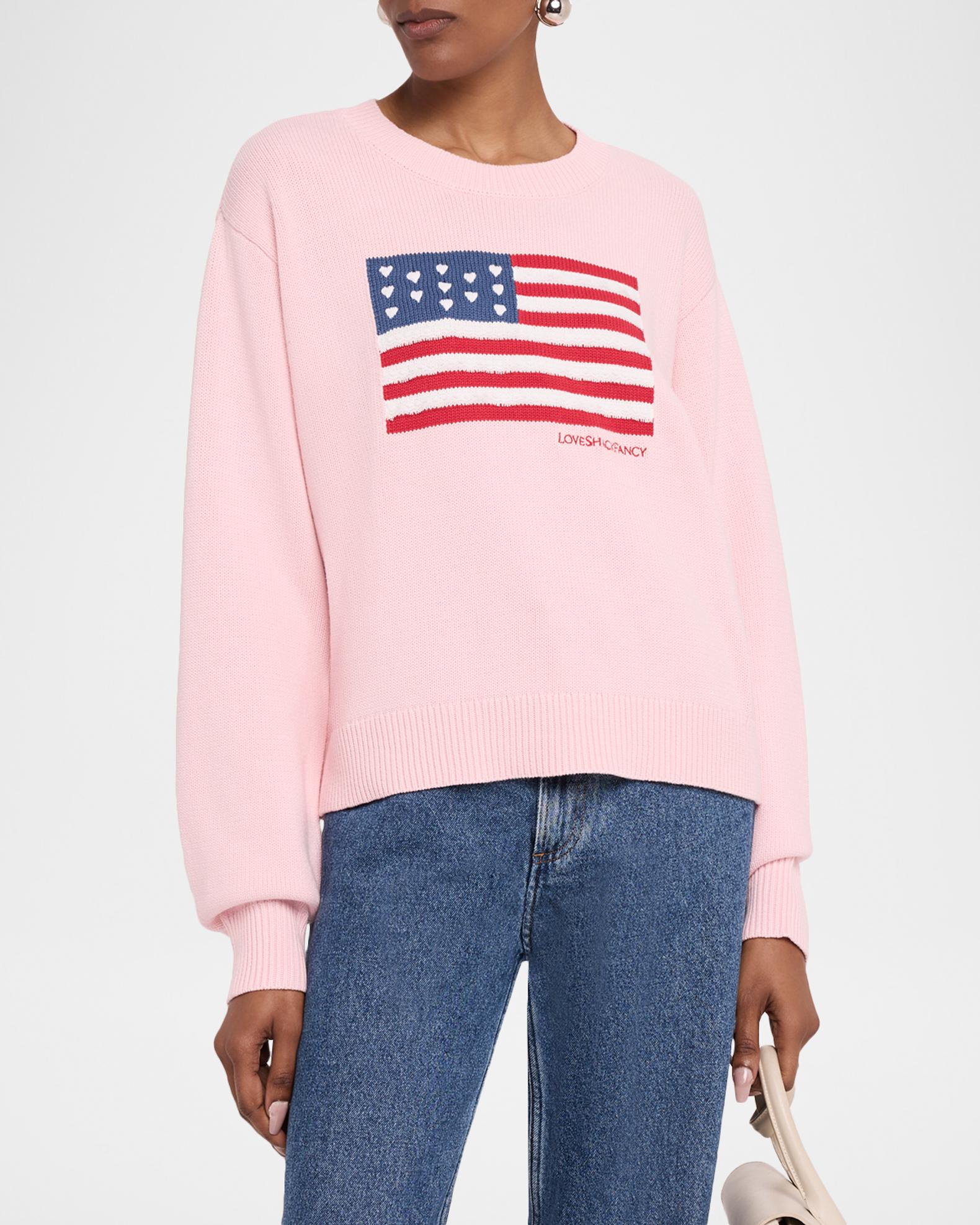 LoveShackFancy Ty Cotton Flag Pullover | Neiman Marcus