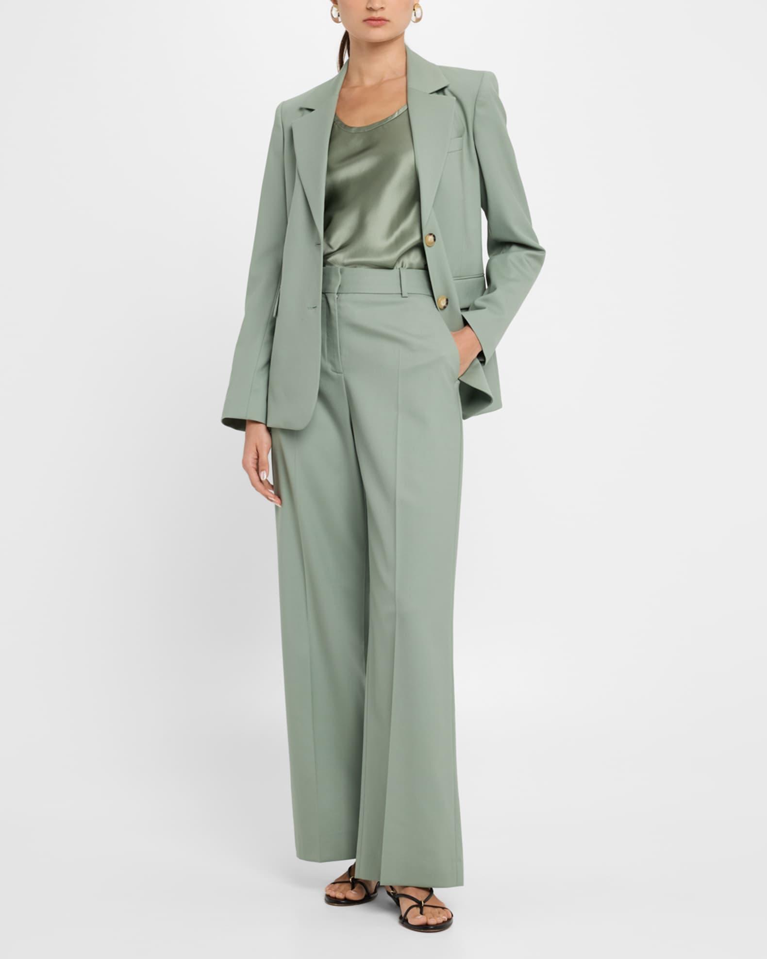 Soho Wide-Leg Seasonless Wool Trousers 1