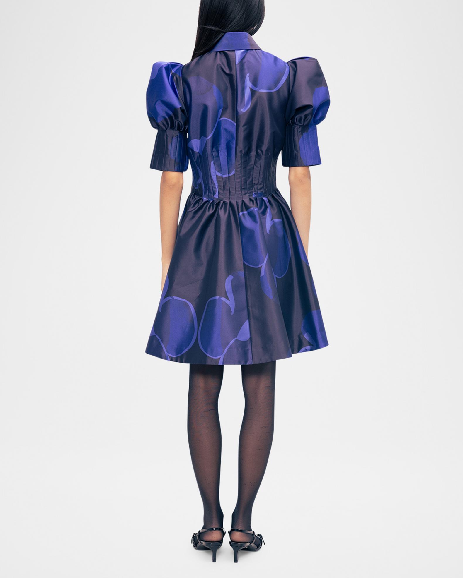 lilac dress midi Zapaka Women Dusty Jacquard Boat Neck A Line Floral Wedding Guest Dress, Dusty Lilac / US18W how to sew a cowl Color:Night Sky Multi The satin burnout fabric Homecoming Dresses Royal Blue