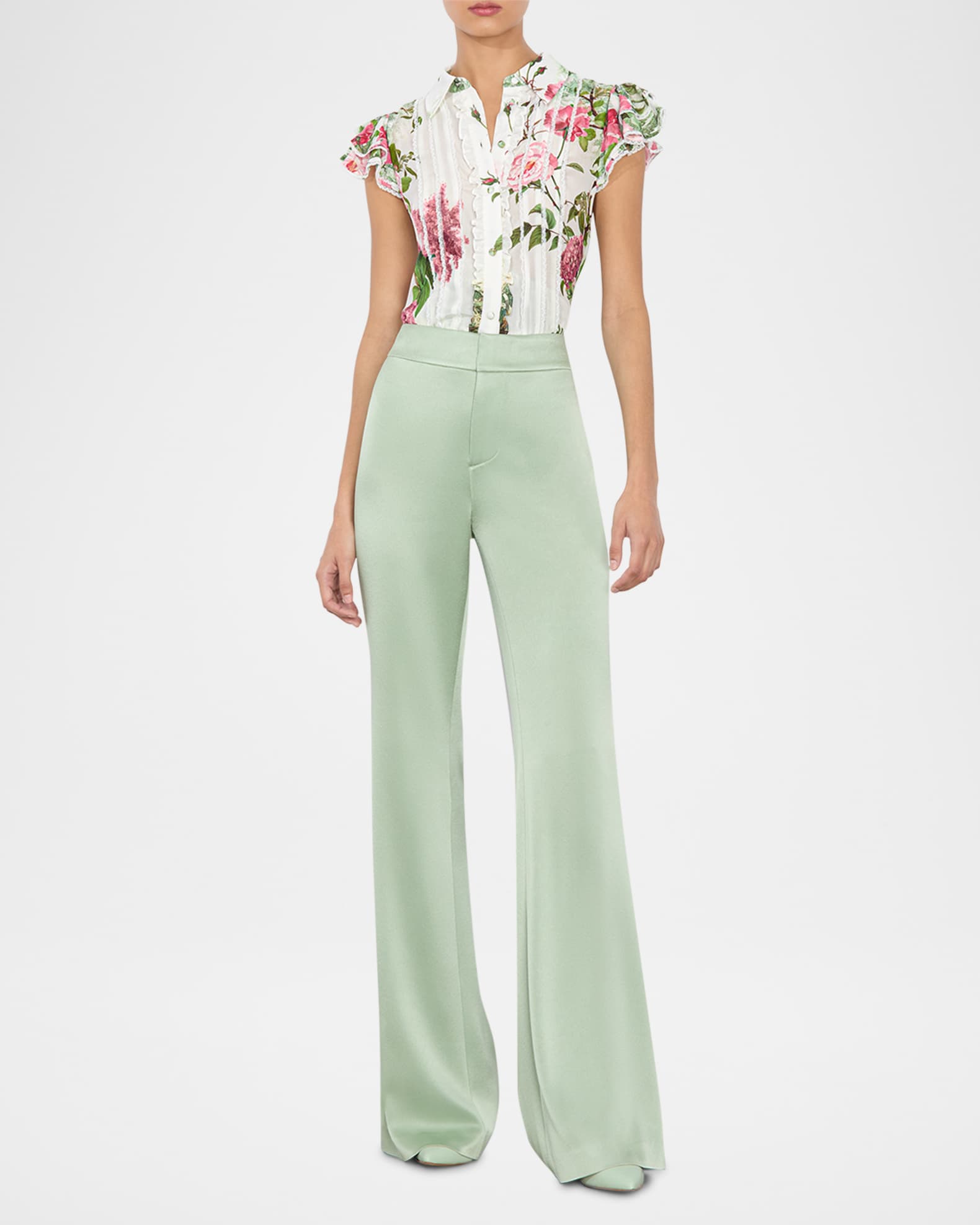 Rose Whisper Minda Button-Front Blouse 1