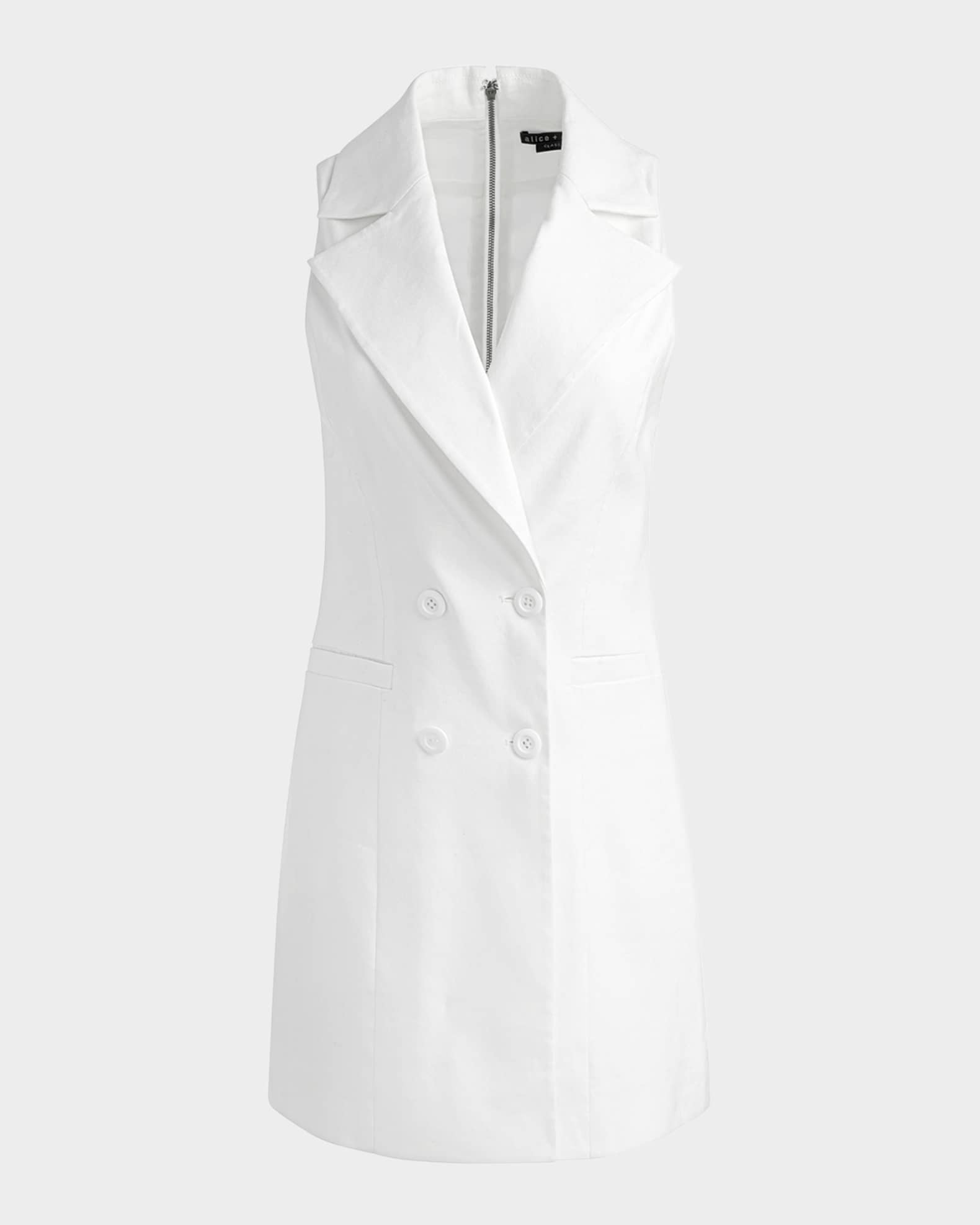 【Alice + Olivia】Meritt ダブルブレストタキシード ミニドレス Alice + Olivia Meritt Double-Breasted Tuxedo Mini Dress