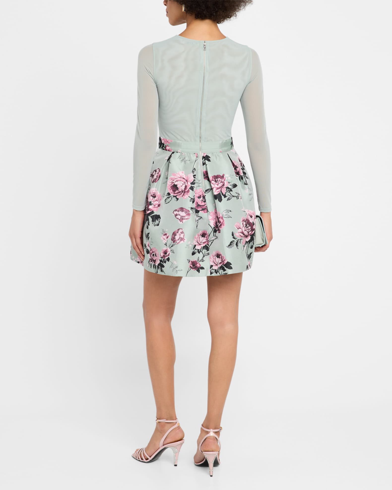 残りわずか★Alice+Olivia★Charaオフショルダーフレアドレス Alice + Olivia Chara Off-The-Shoulder Flared Midi-Dress