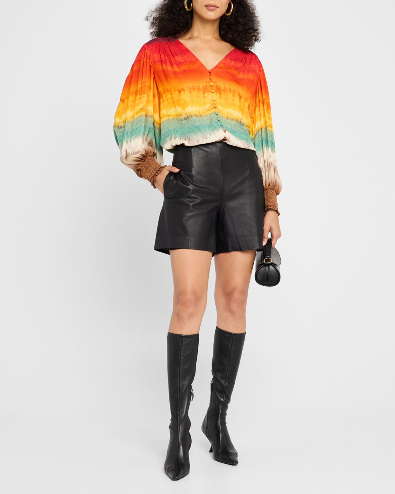 Serena Mandarin-Collar Blouse 1