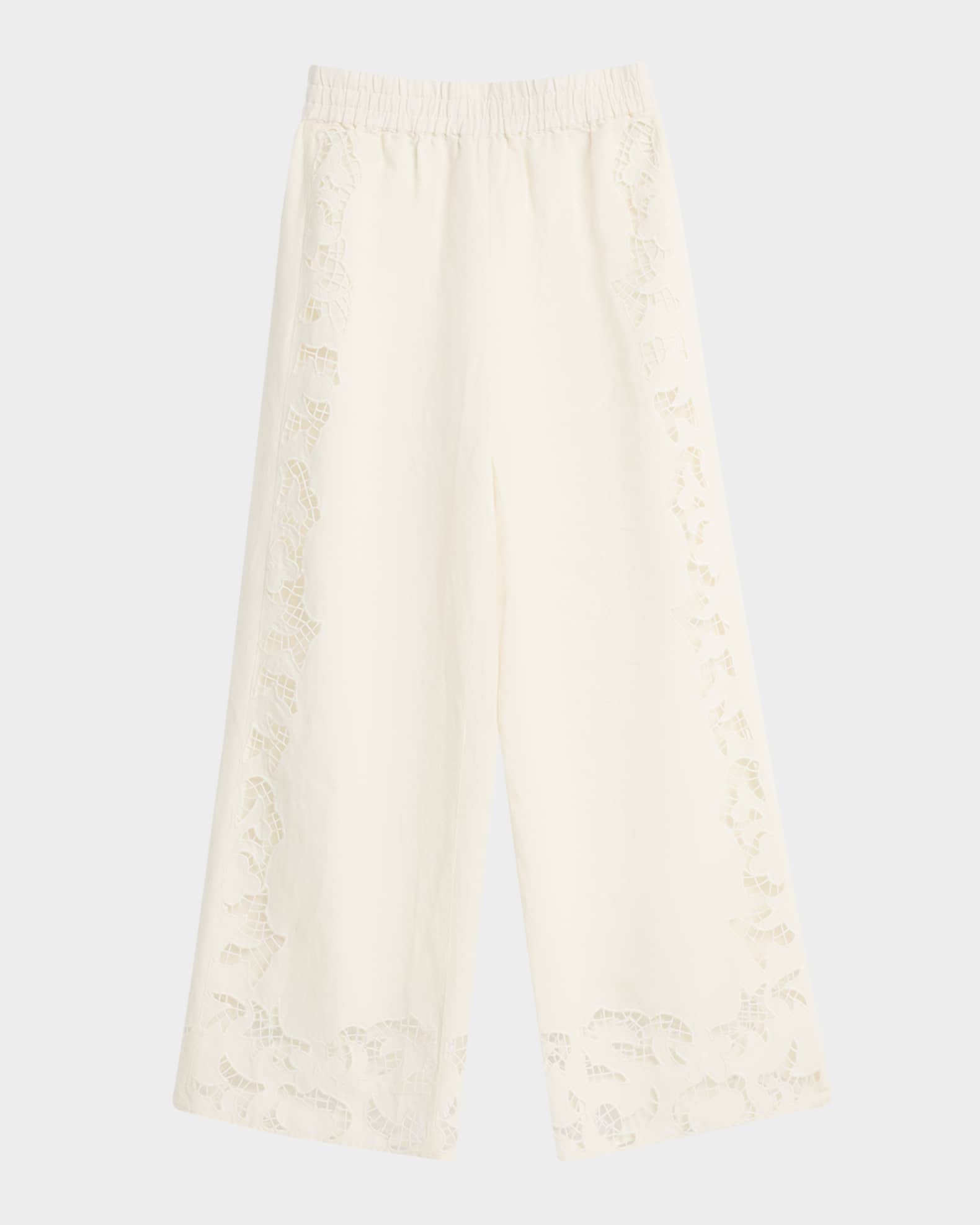 Tanya Eyelet Pull-On Pants 0