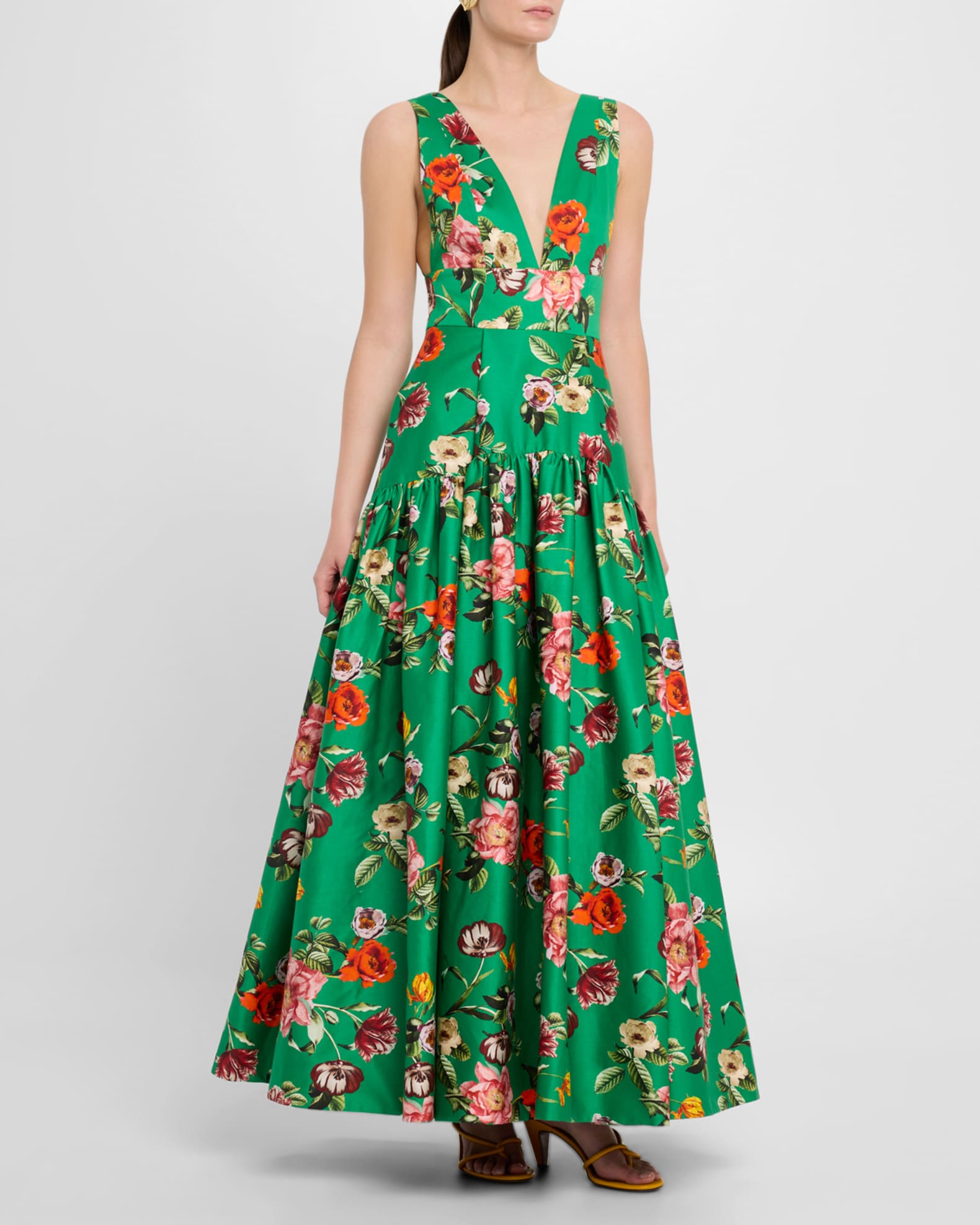 エレガント【alice olivia】LILA ストラクチャード ミディドレス Lila Structured Midi Dress In Meadow | Alice + Olivia