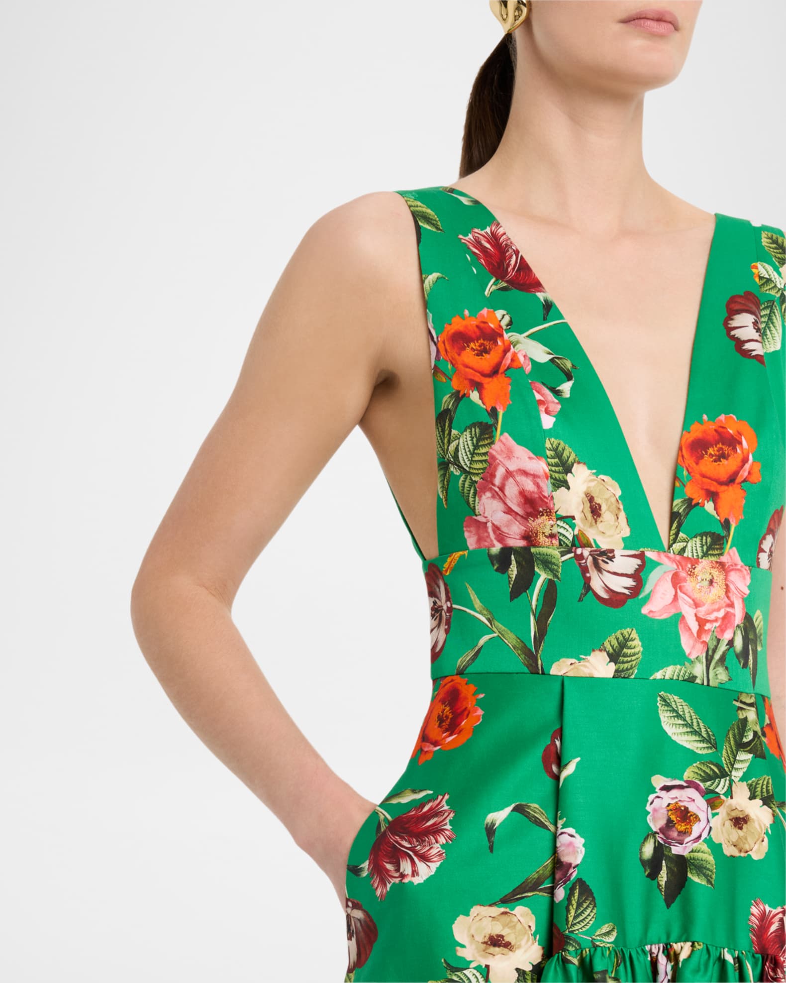 Alice + Olivia Lila Structured Maxi Dress | Neiman Marcus