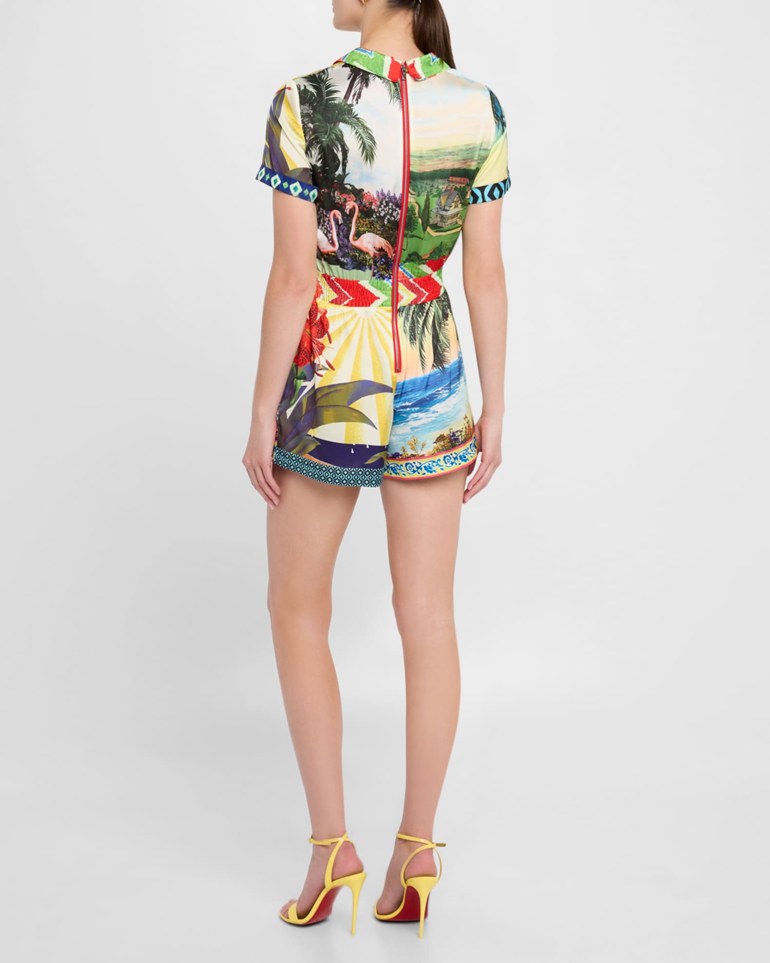 【Alice+Olivia】アリス&オリビア LEIGHTON パジャマ ロンパー Alice + Olivia Island Dreams Leighton Pajama Romper | Neiman