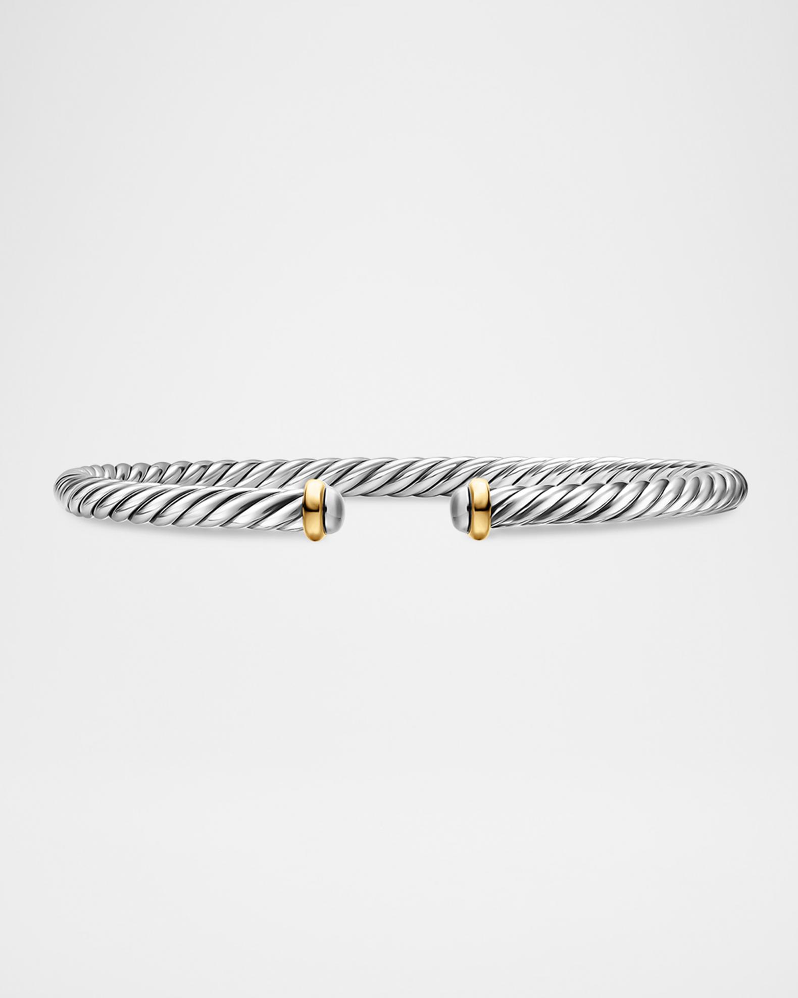 David Yurman Cable Flex Bracelet in Silver, 4mm | Neiman Marcus
