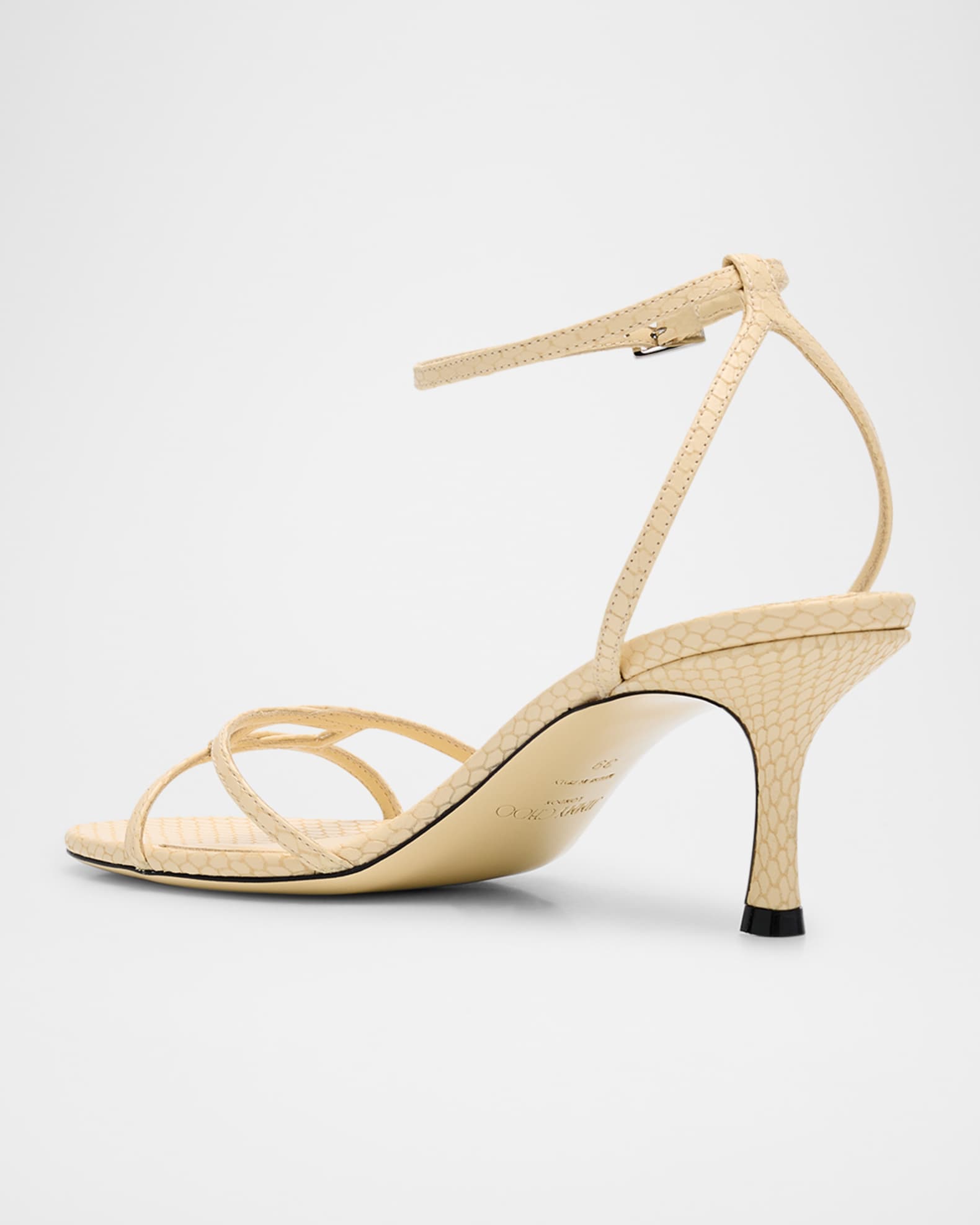 Jimmy Choo Printed Elaphe 1998 Leo Ankle-Strap Sandals | Neiman Marcus