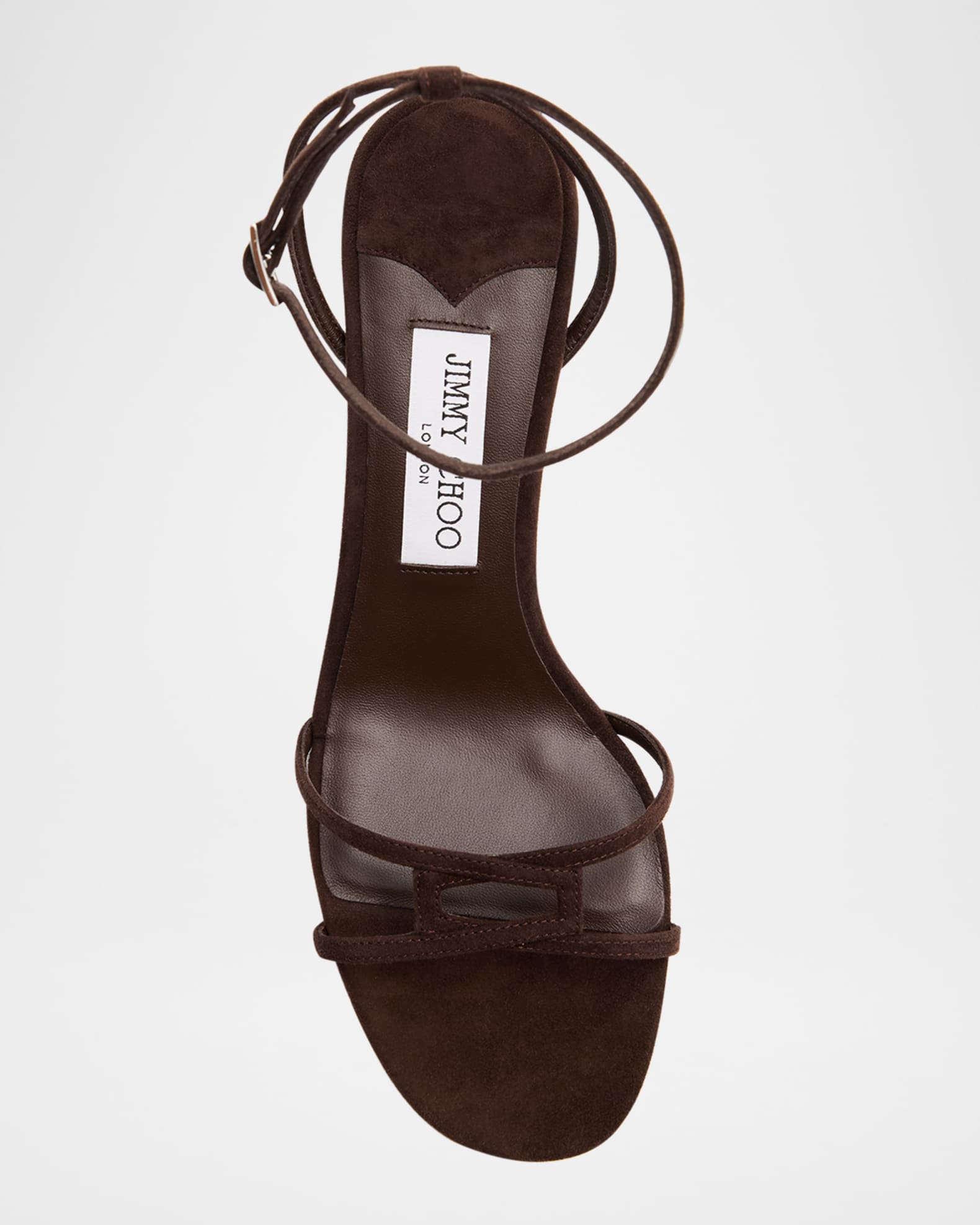 【国内発送】JIMMY CHOO 1998 Leo sandals in suede 1998 Leo 65 |Chocolate Suede Sandal | JIMMY CHOO