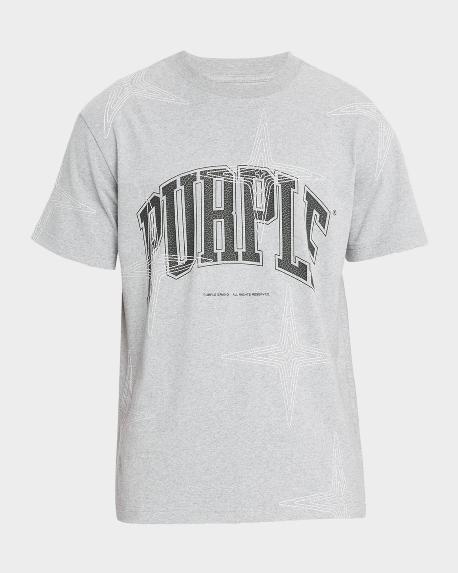 Men's Star Overlay Graphic Logo T-Shirt 0