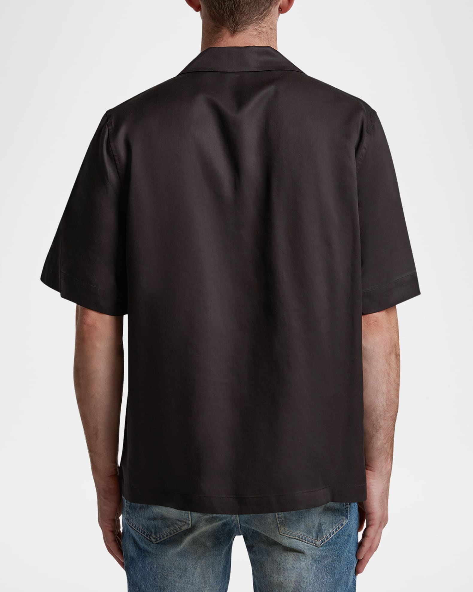 Men's Blurred Wordmark Short-Sleeve Shirt  1