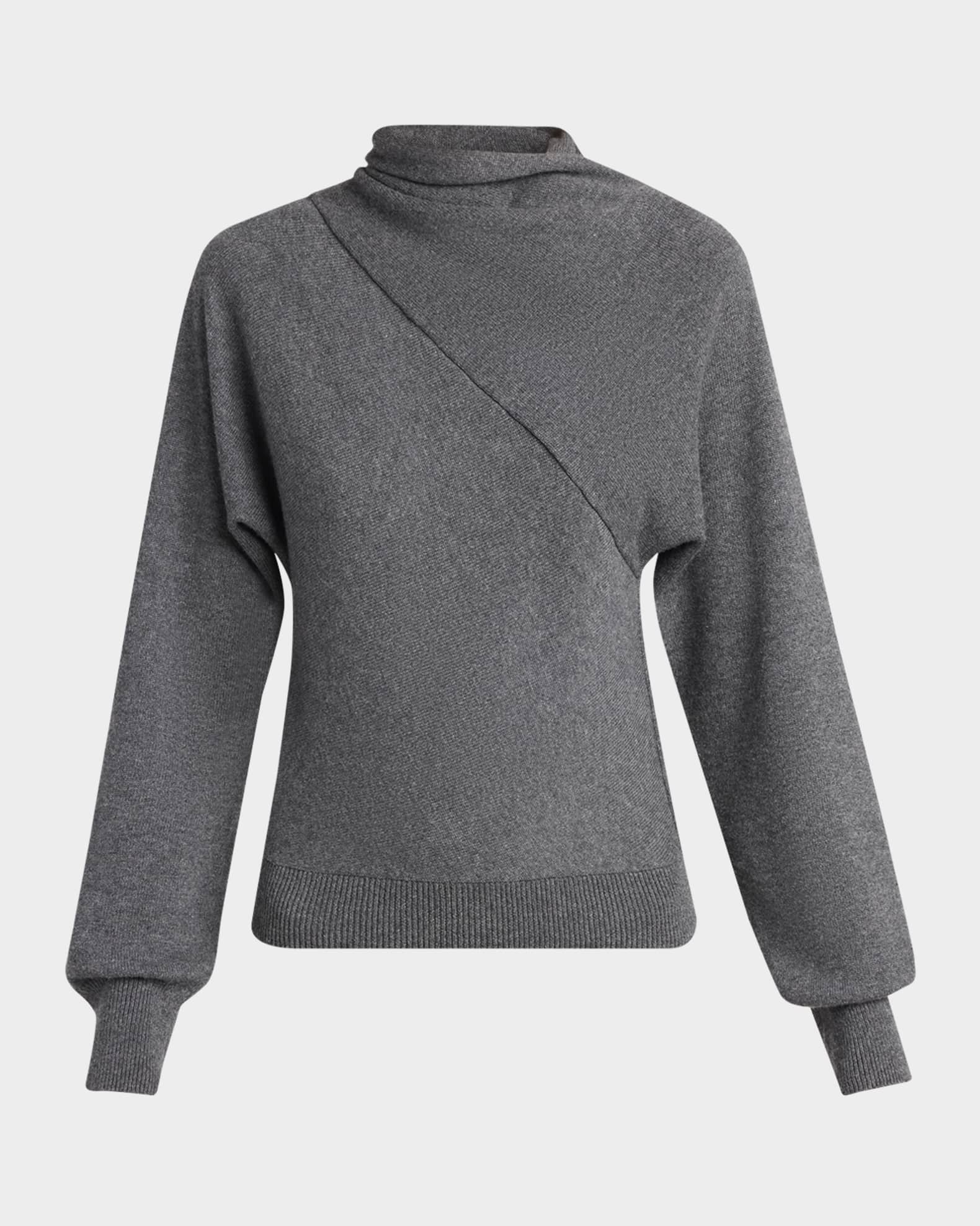 【送料&関税込】Tom Ford Cotton Sweater With Round Neckline TOM FORD Wrap-Neck Fine Cashmere-Cotton Sweater | Neiman Marcus