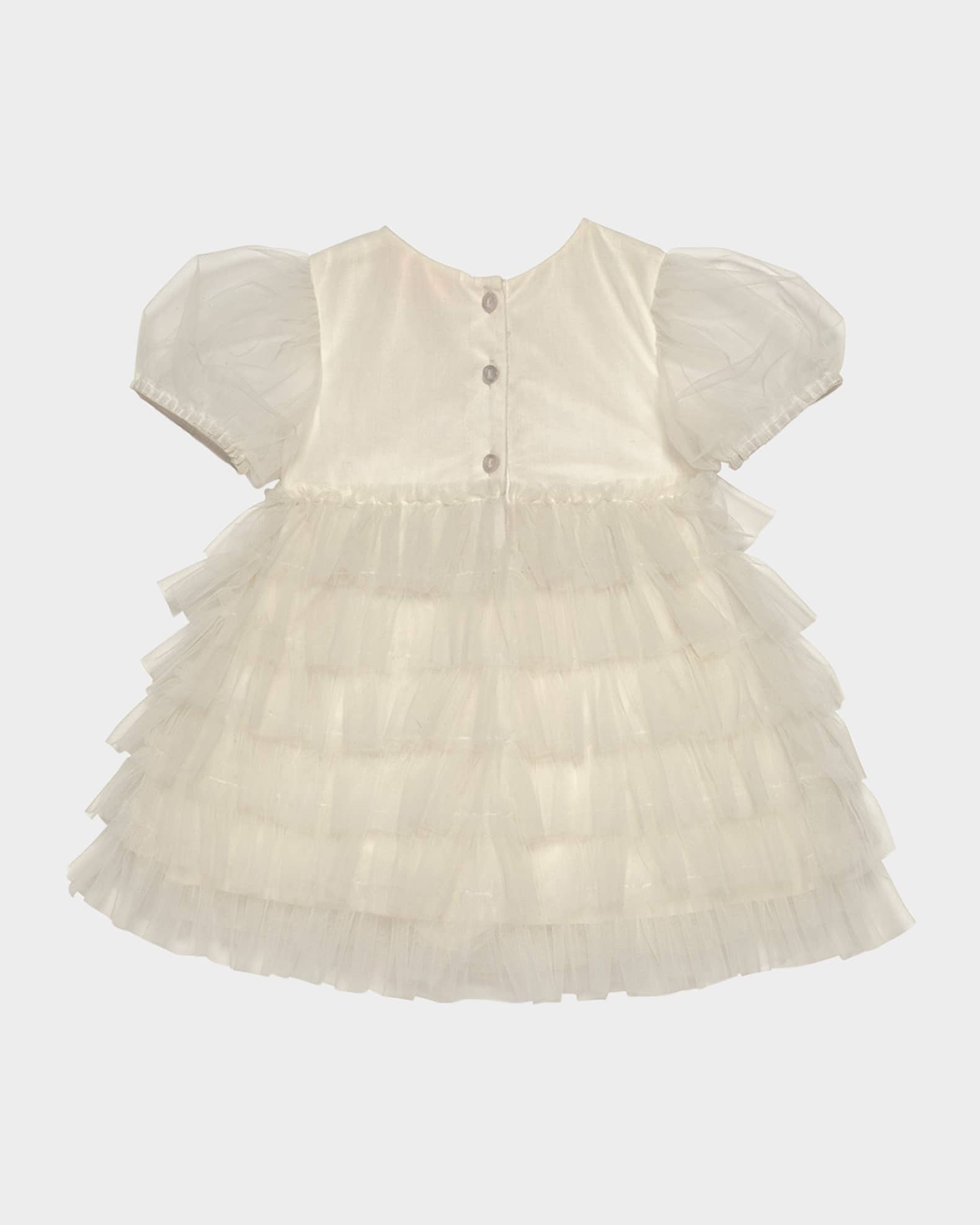 Girl's Bebe Meadow Embellished Tulle Dress, Size Newborn-24M 1