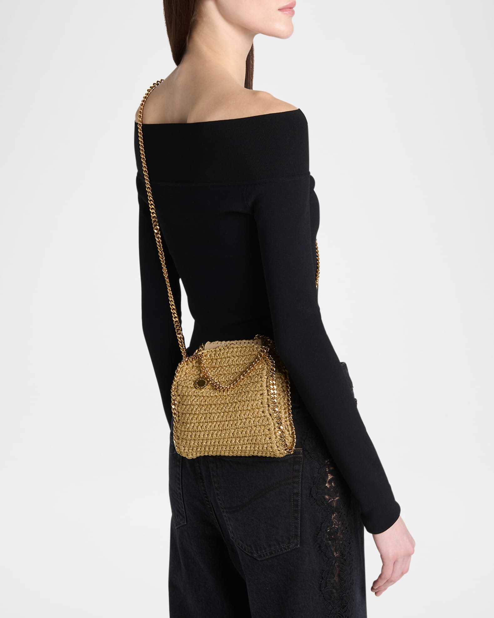 Falabella Tiny Crochet Chain Crossbody Bag 1