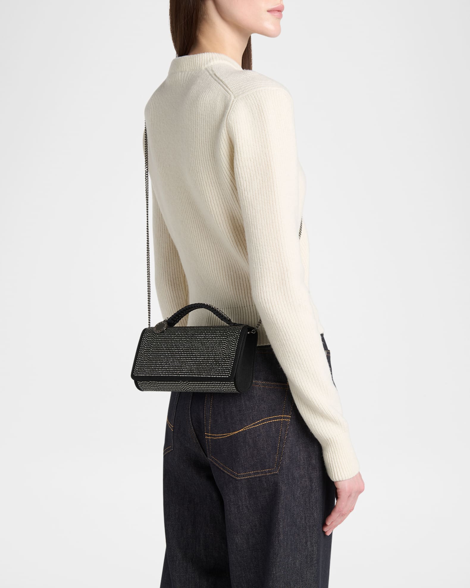Falabella Crystal Alter Suede Top-Handle Bag 1