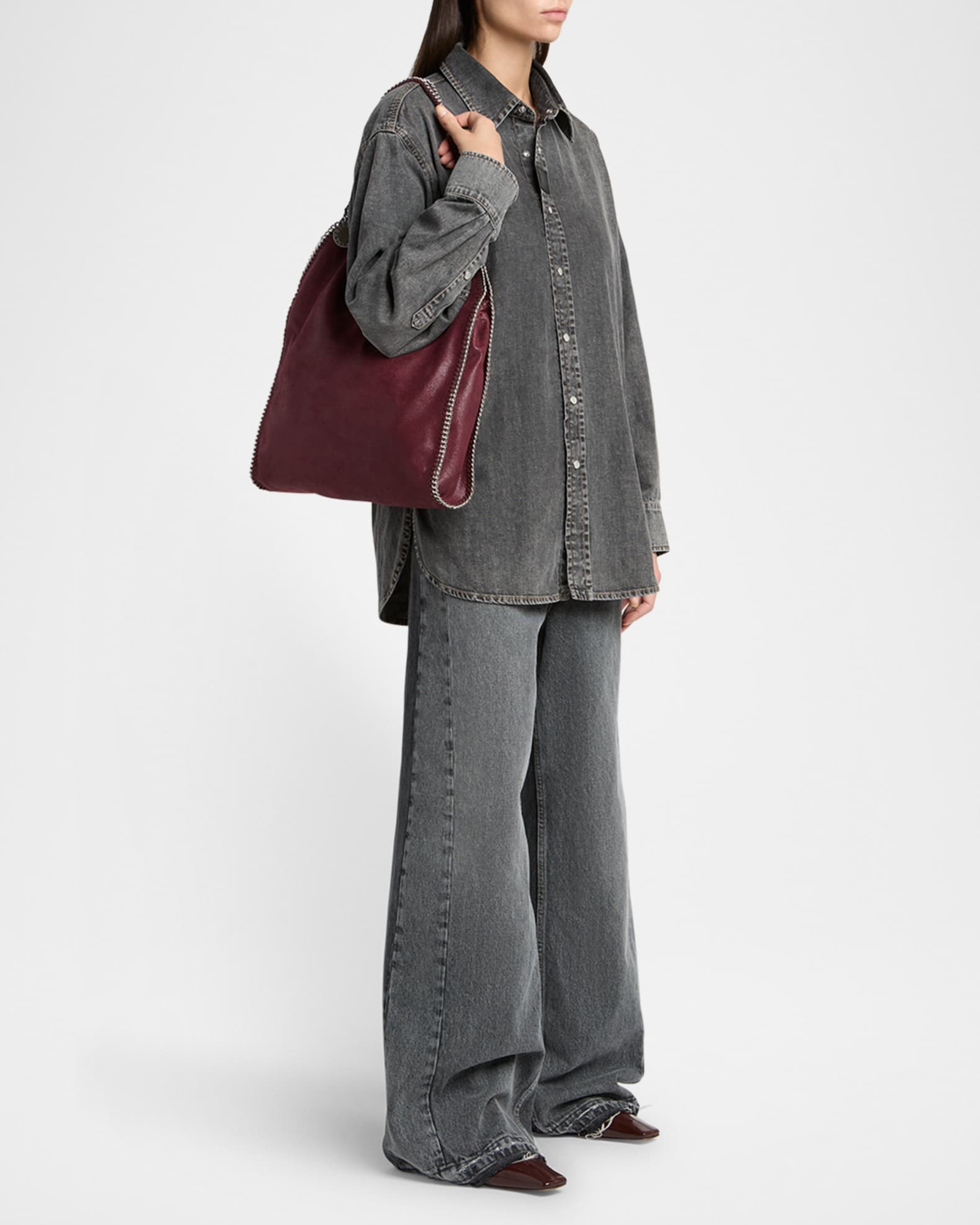 トートバッグ Stella Mccartney Tote Bag Baby Bella Large Plum Colour Stella McCartney Tote Bag Baby Bella large plum colour