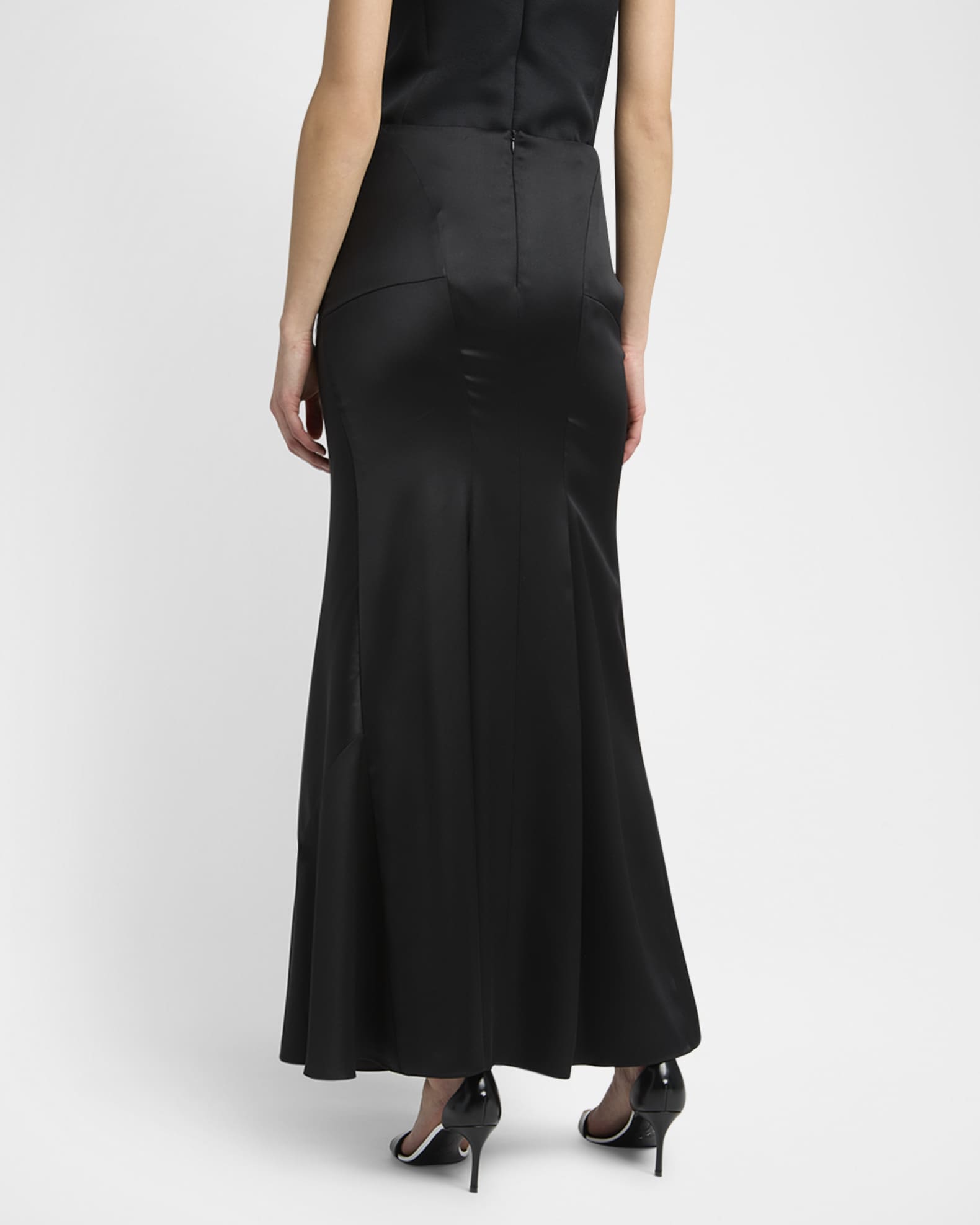 Giorgio Armani Double Silk Satin Maxi Trumpet Skirt | Neiman Marcus