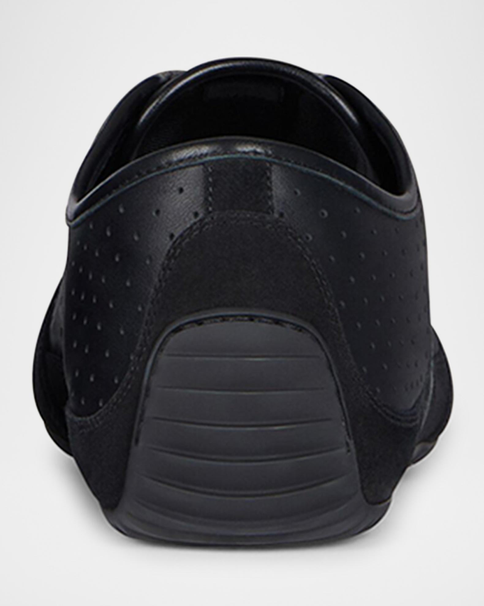 Givenchy Black Leather Perforated Men’s Sneakers with White Midsole Givenchy: Black New City Sneakers | SSENSE main image 4