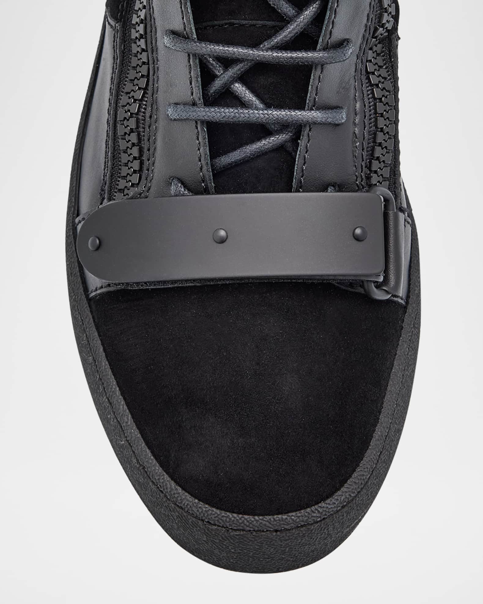 Giuseppe Zanotti Men's Ru50040 Leather and Suede Zip High-Top
