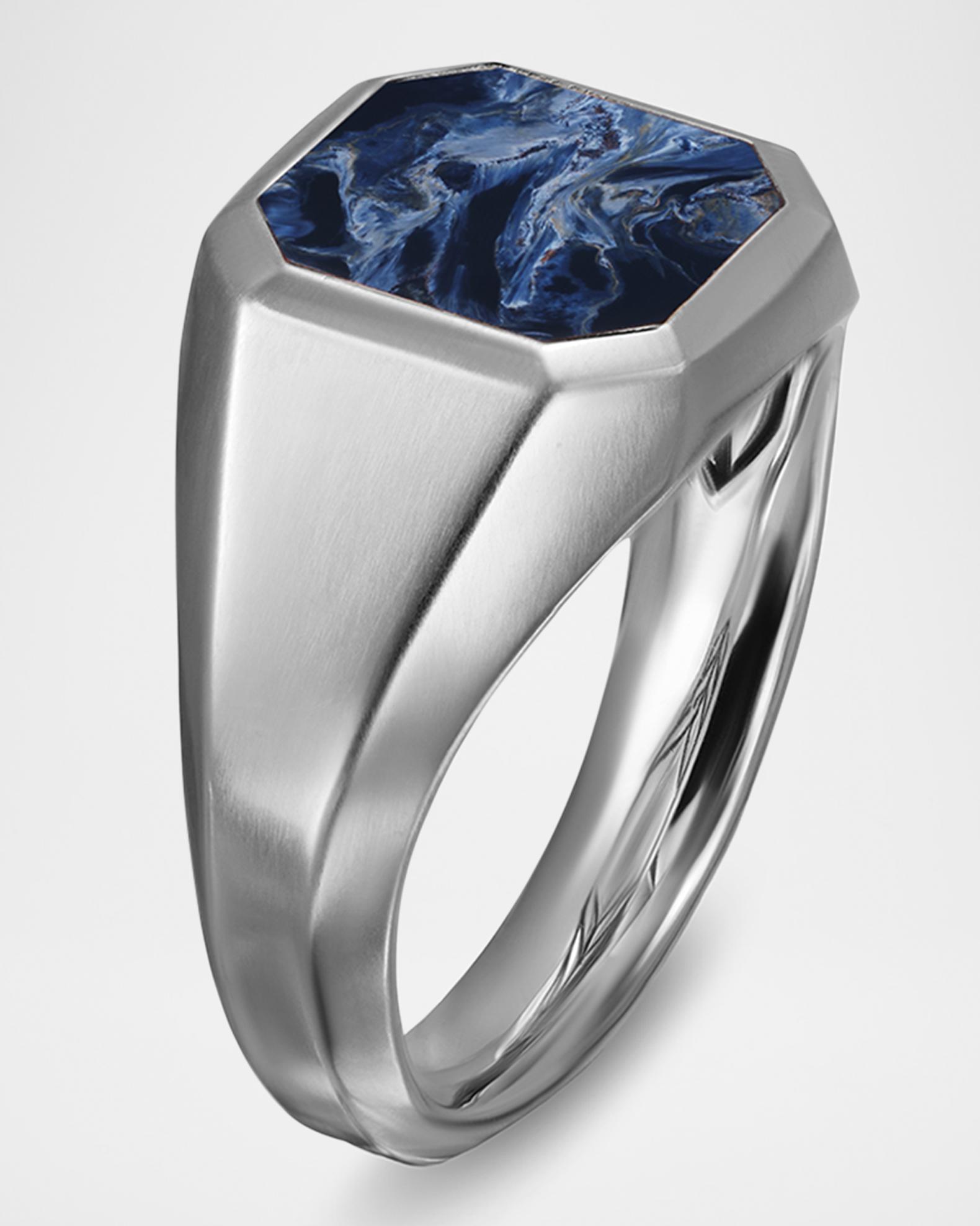 David Yurman Men's Streamline® Signet Ring in Silver with