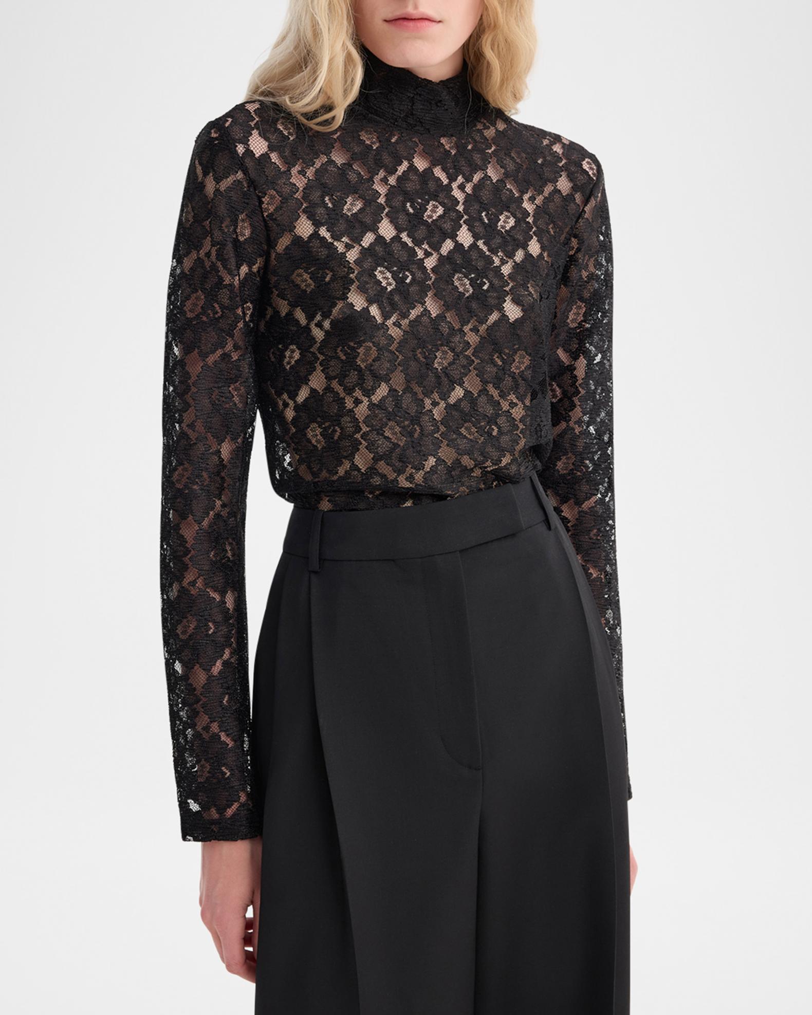 Róhe Lace Turtleneck Top | Neiman Marcus