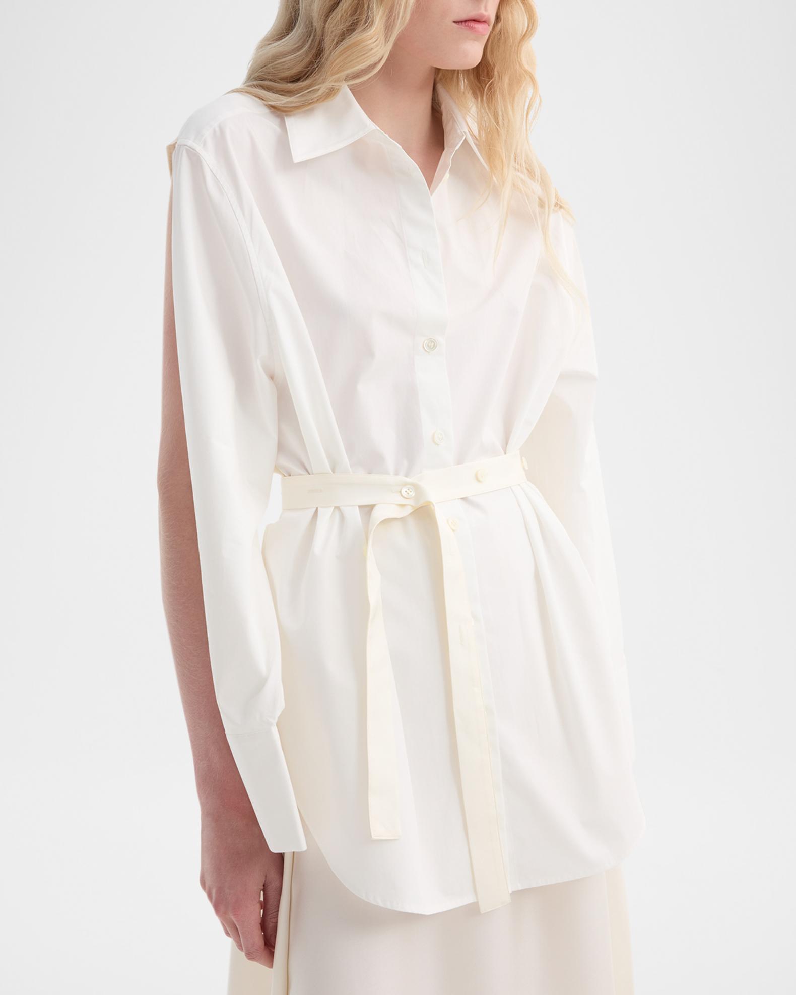 Róhe Silk-Poplin Combo Gilet Maxi Dress | Neiman Marcus