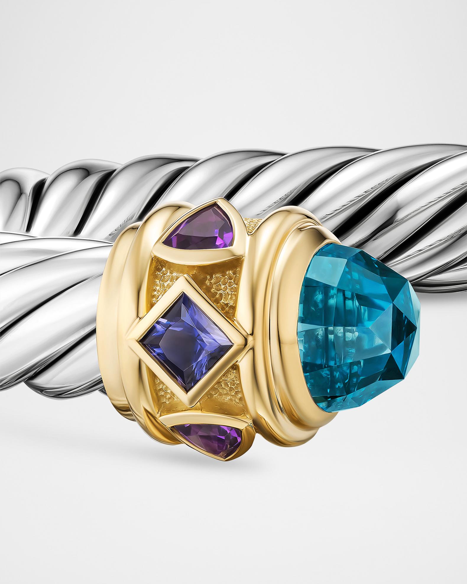 David Yurman Renaissance Bracelet with Gemstones in Silver and 14K Gold ...