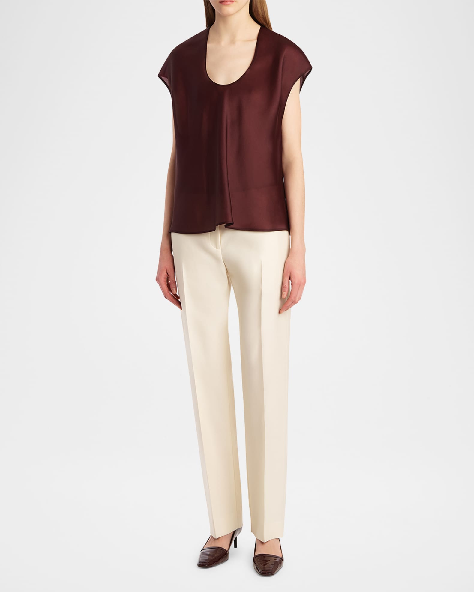 Barbo Silk Scoop-Neck Top 1