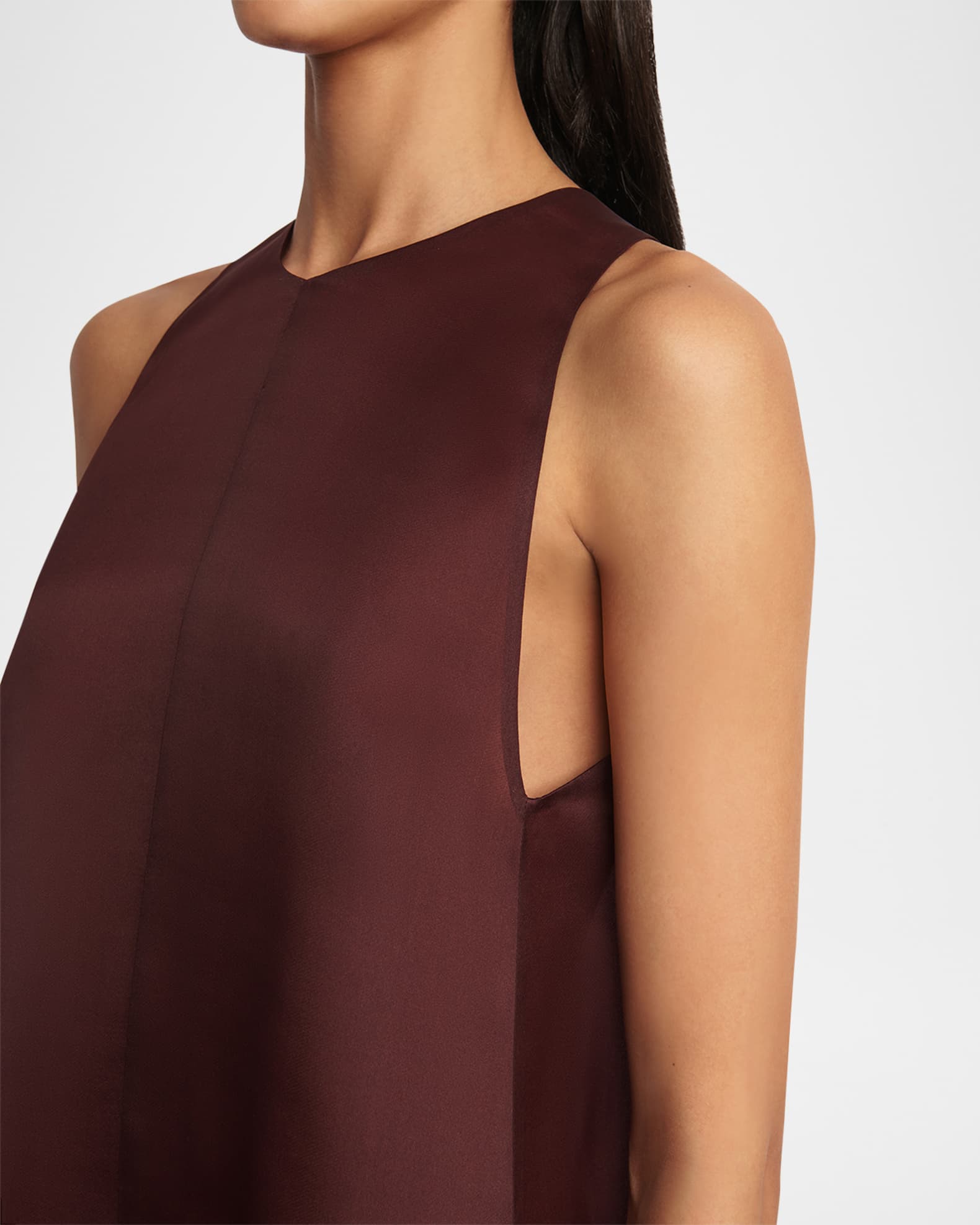 Khaite Clay Silk A-Line Shift Dress | Neiman Marcus