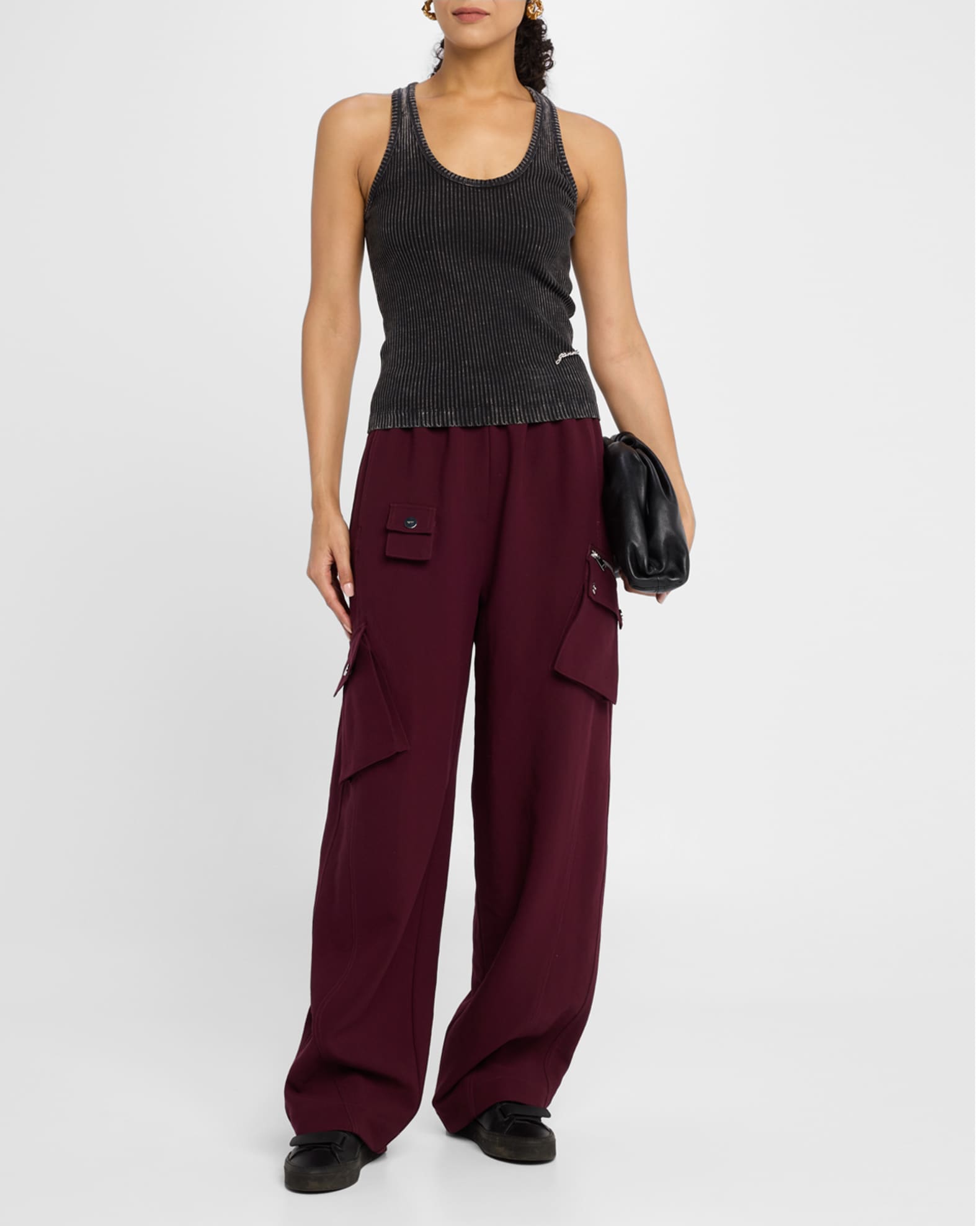 Ganni Heavy Rib Jersey Tank Top | Neiman Marcus