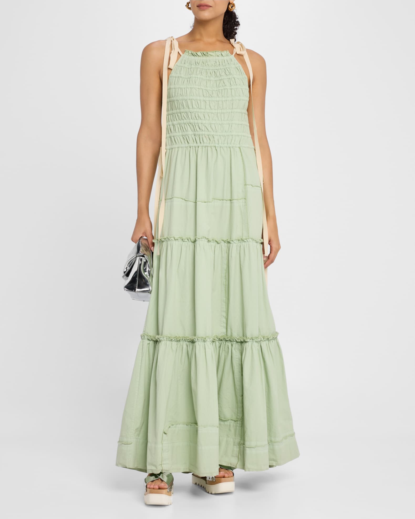 Sleeveless Smocked Maxi Dress  1