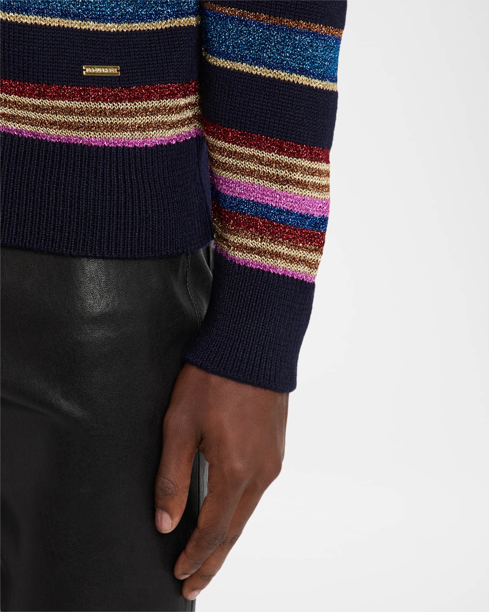 Dsquared2 Men's Metallic Striped V-Neck Cardigan | Neiman Marcus