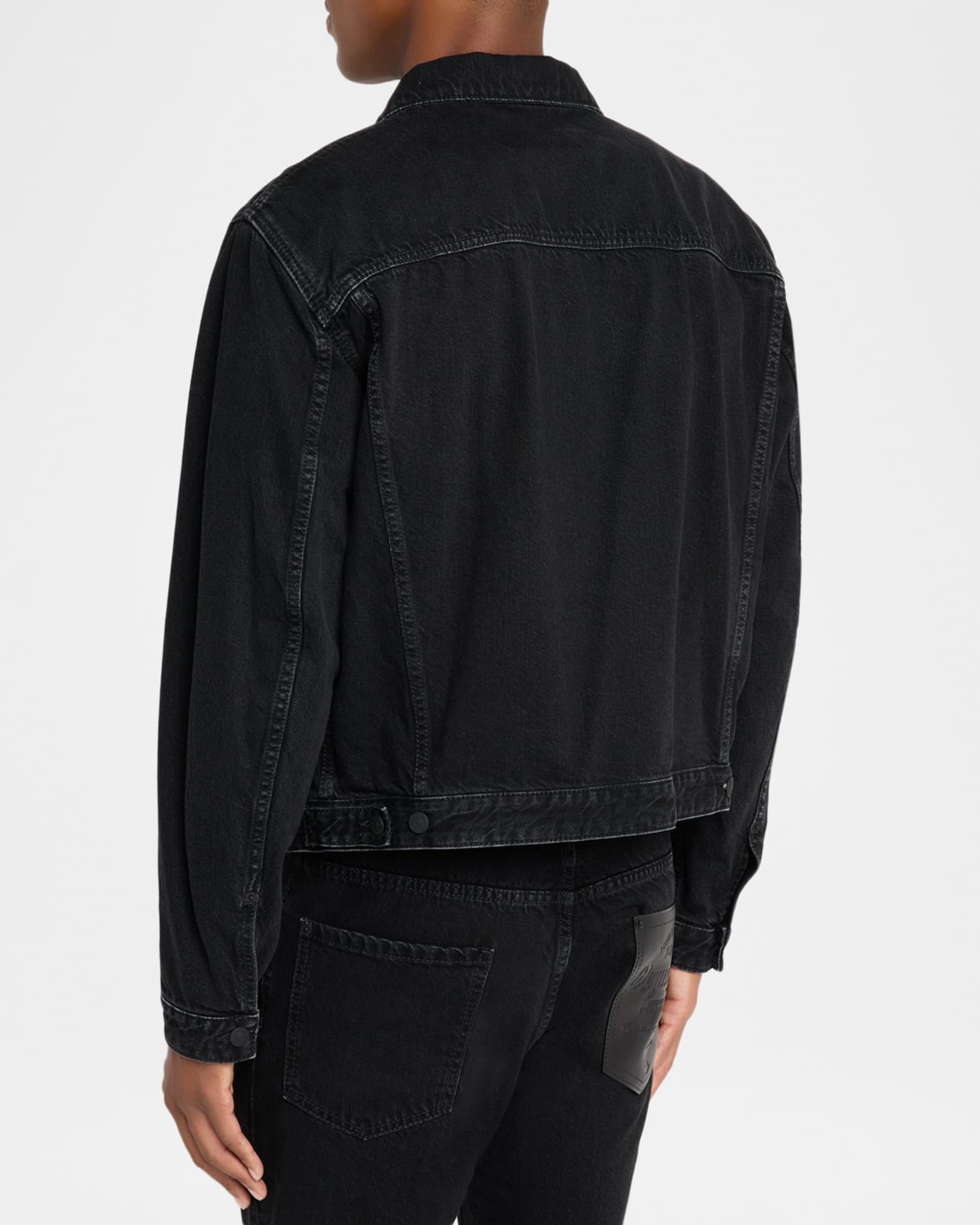 Dsquared2 Men's Jean Jacket with Leather Pocket | Neiman Marcus