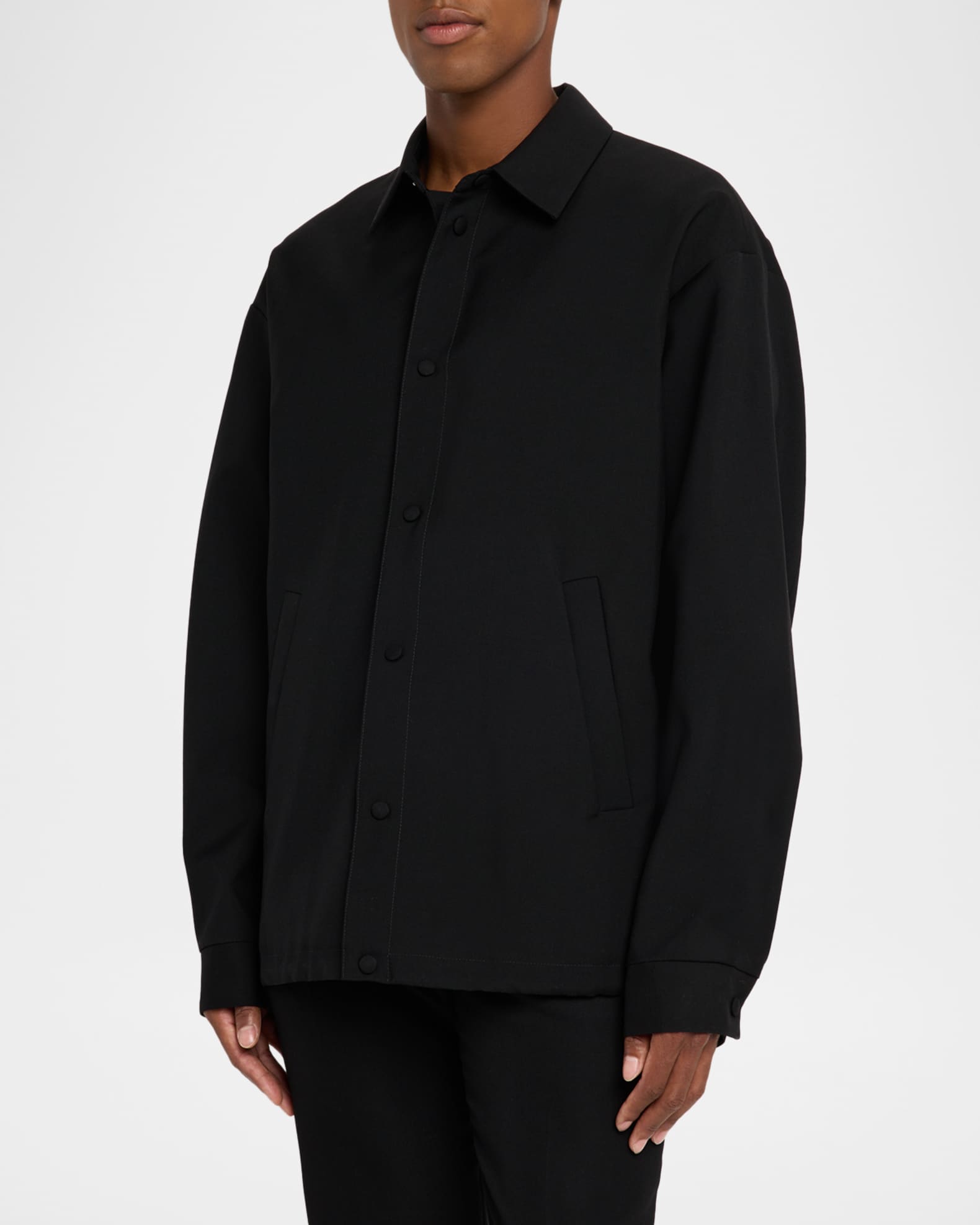 Dsquared2 Men's Logo-Embroidered Wool-Blend Coach Jacket | Neiman