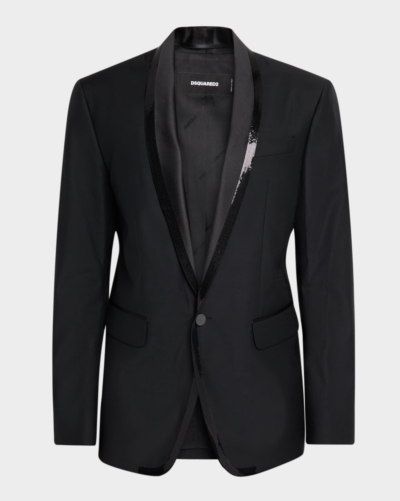Men's Embroidered Shawl Collar London Blazer 0