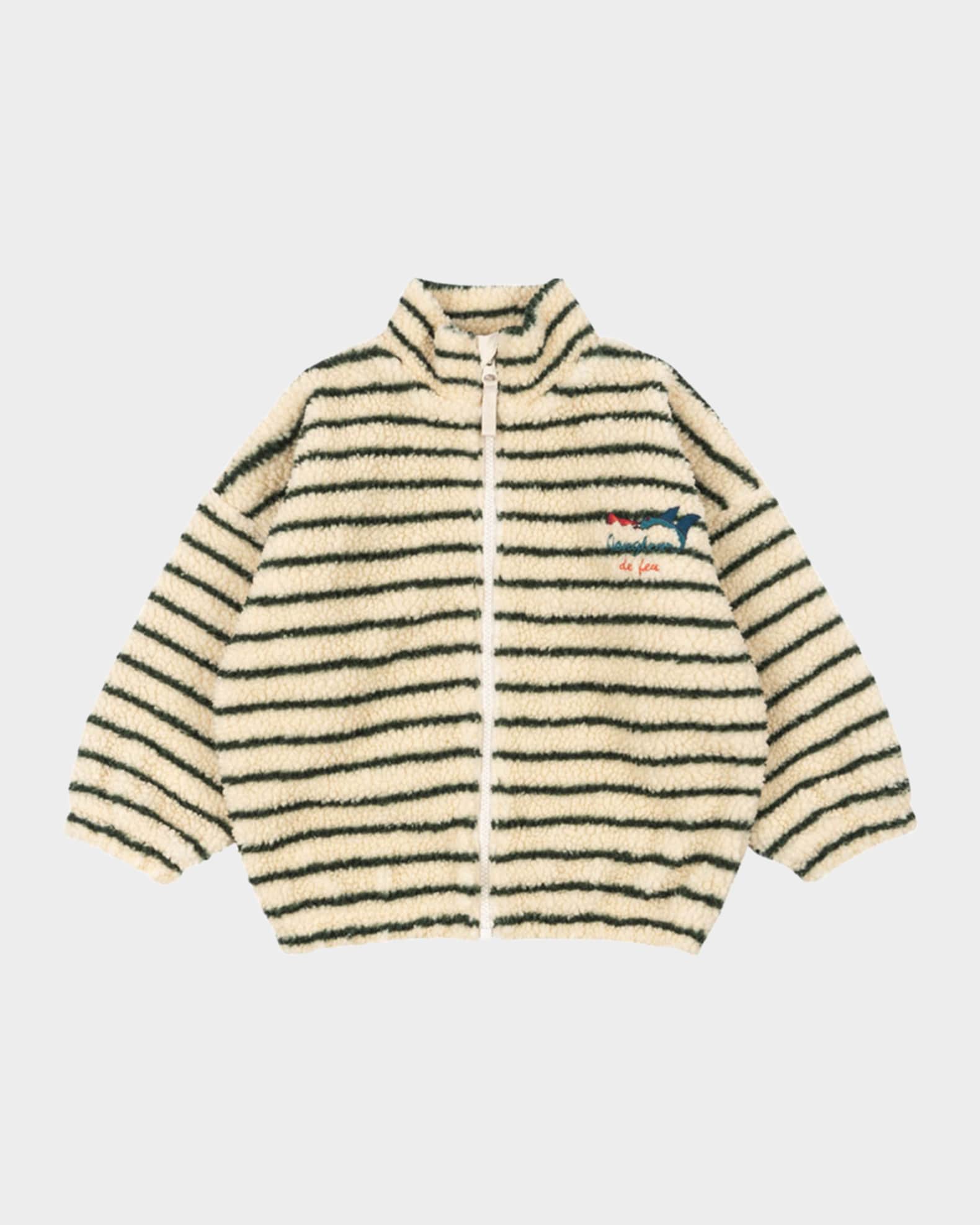 x RHW Kid's Stripe Fleece Jacket, Size 12M-6 0