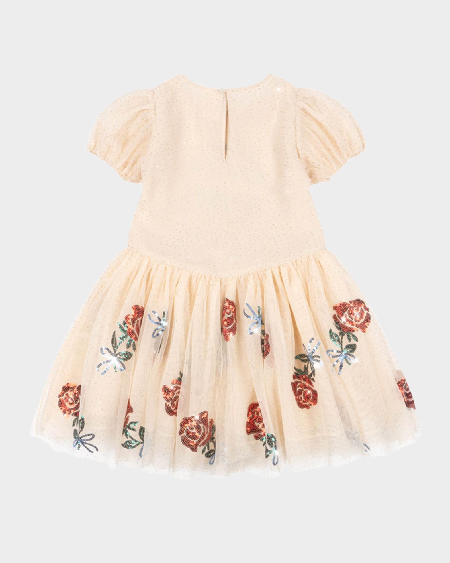 Rosie H-W x Girl's Bella Sequined Tulle Dress, Size 12M-6 1