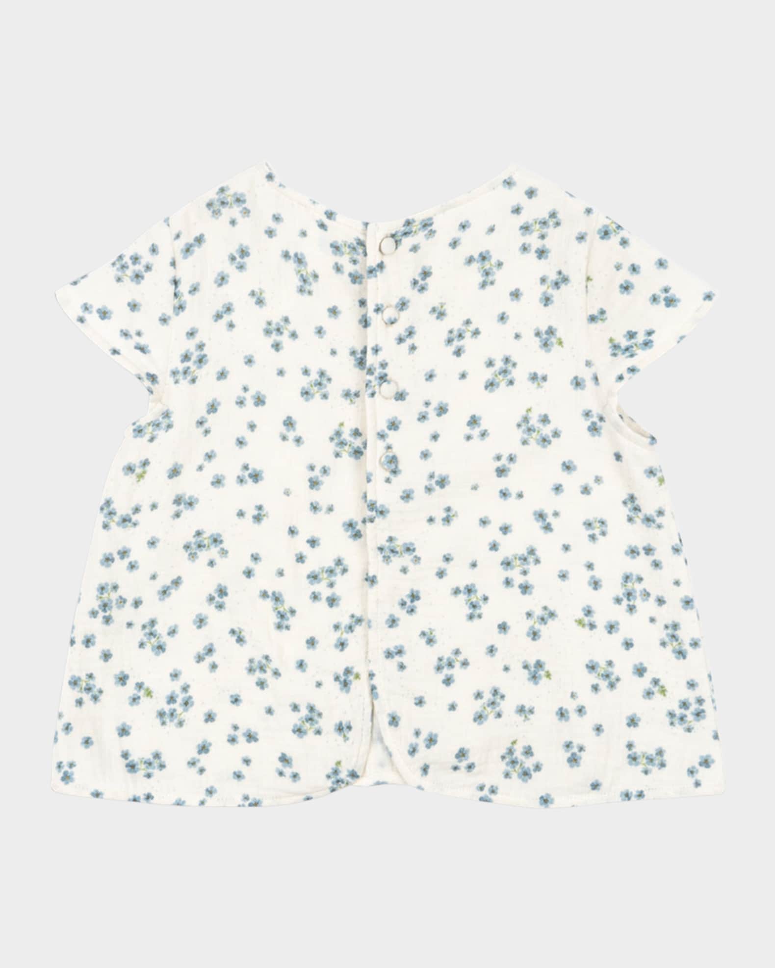 Rosie H-W x Girl's Mioblu Floral Cotton Top, Size 12M-6 1