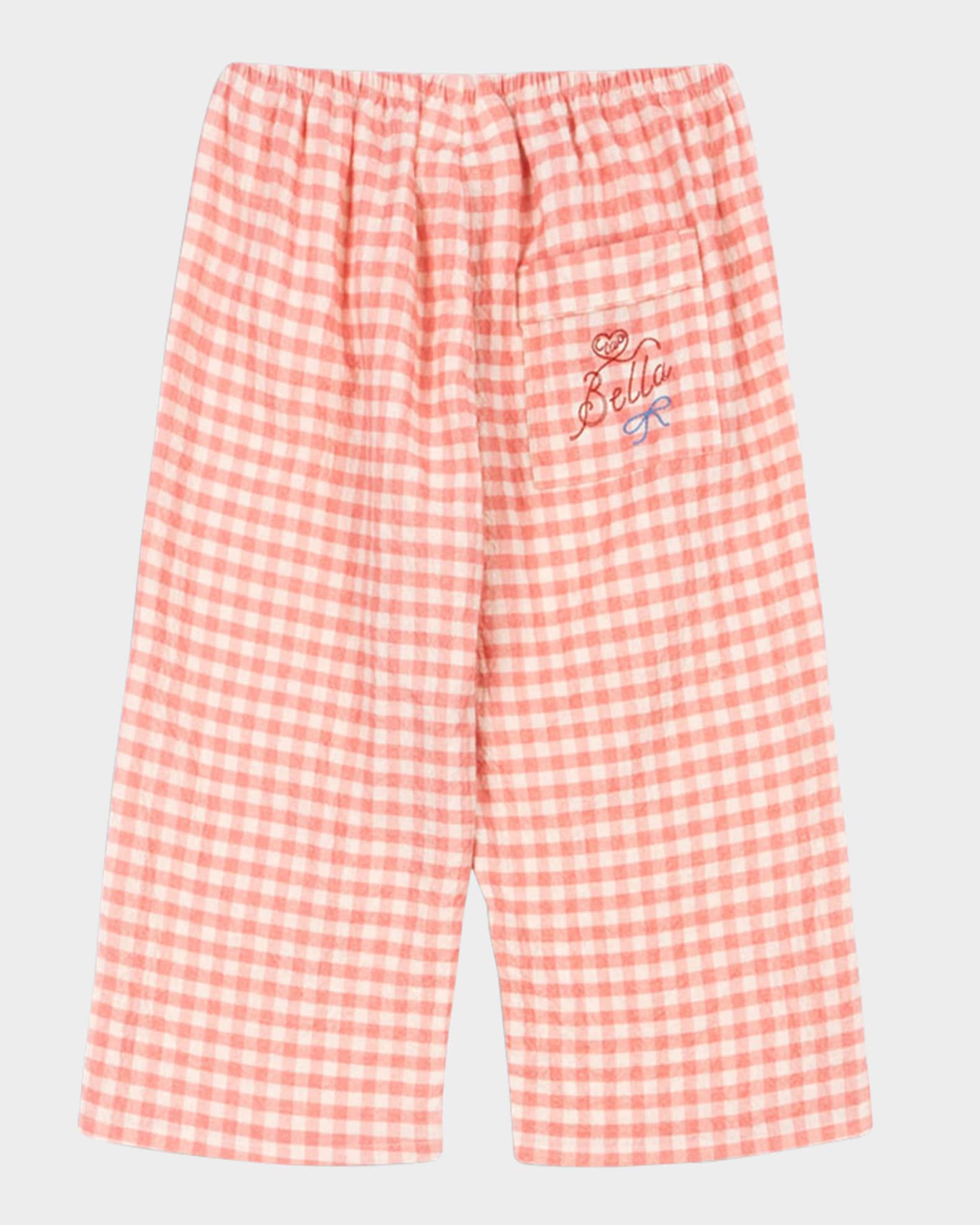 Rosie H-W x Girl's Bella Cotton Check Pants, Size 12M-6 1