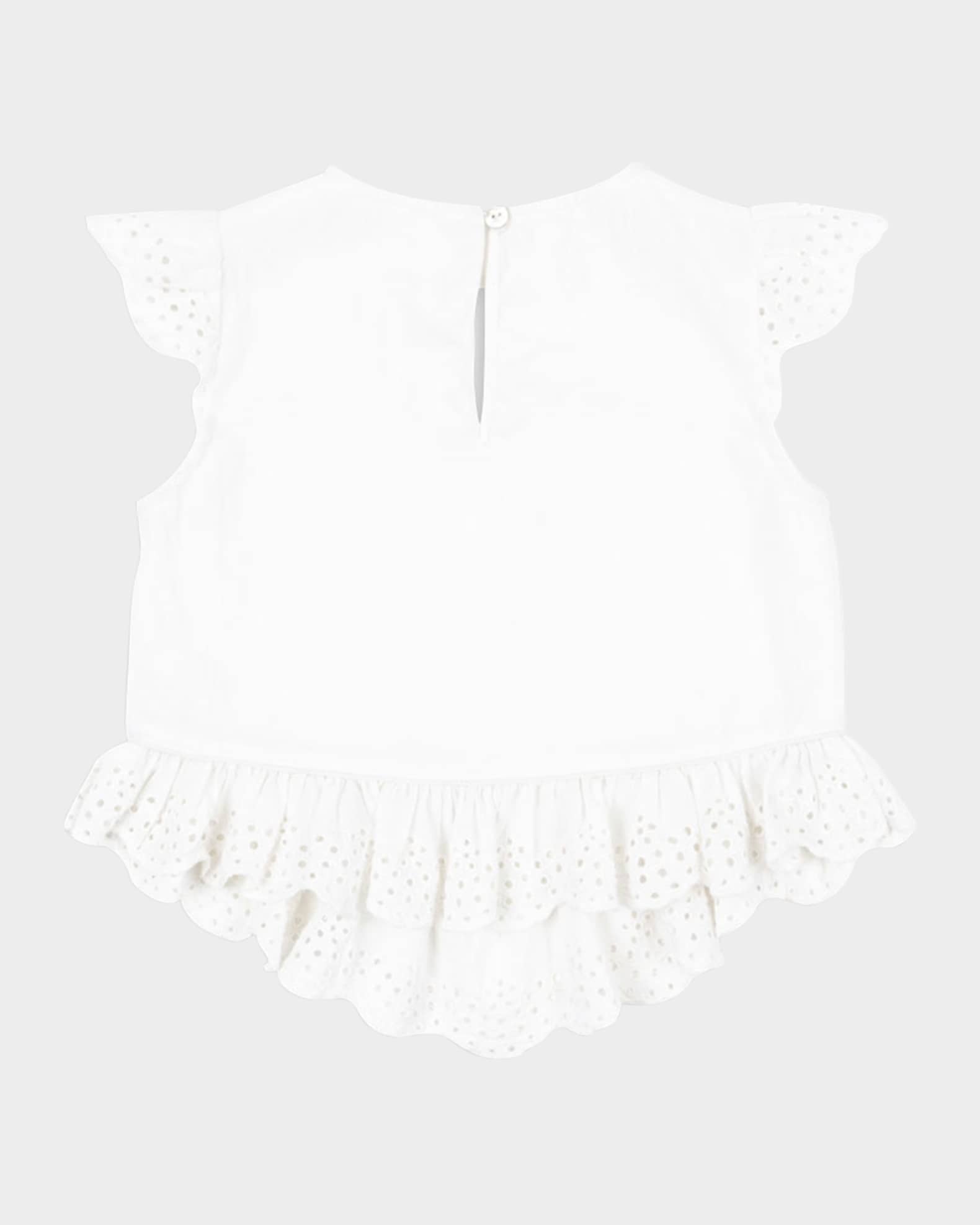 Rosie H-W x Girl's Fiori Broderie Peplum Top, Size 18M-8 1