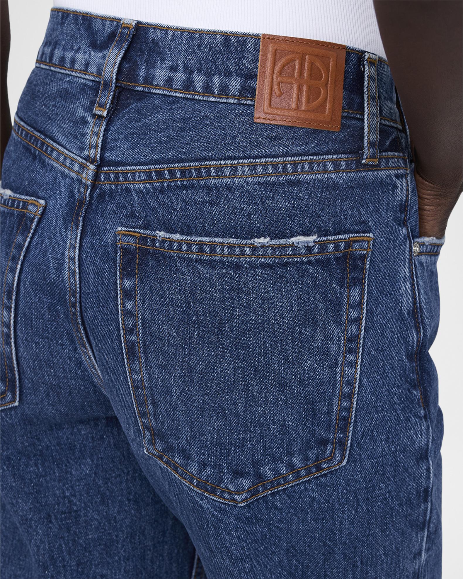 ANINE BING Roy Straight Split-Hem Jeans | Neiman Marcus