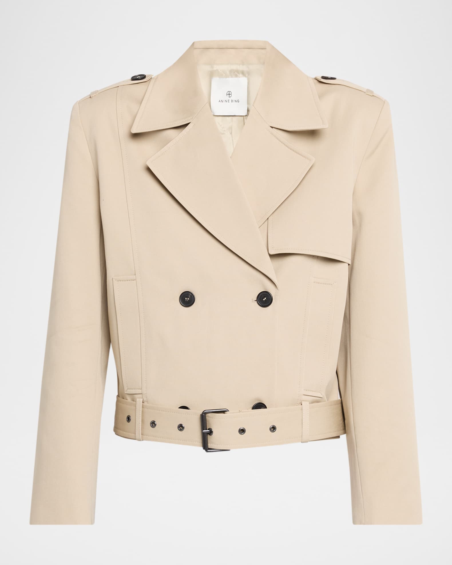 Greer Cropped Trench Coat 0