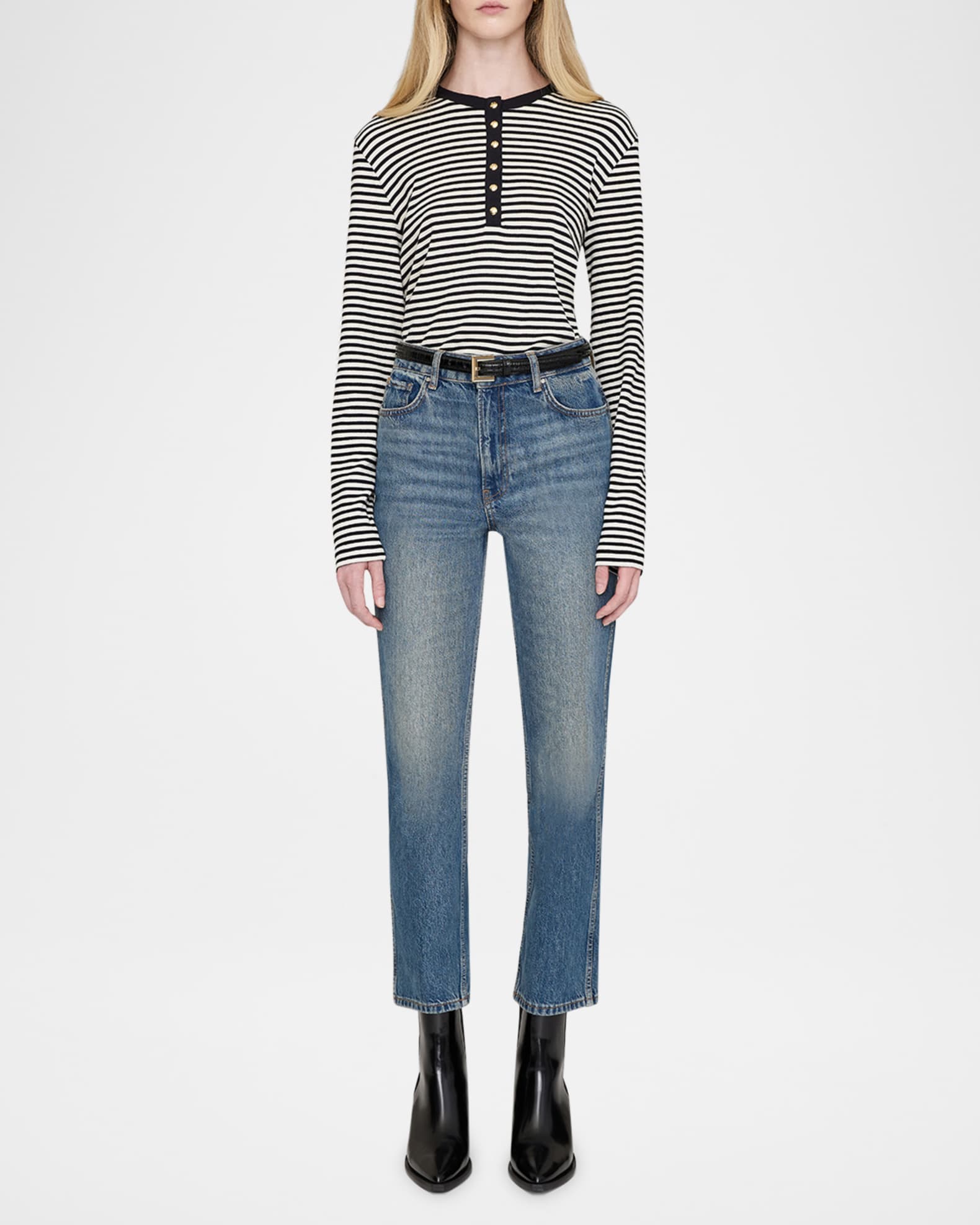 Alessia Stripe Long-Sleeve Tee