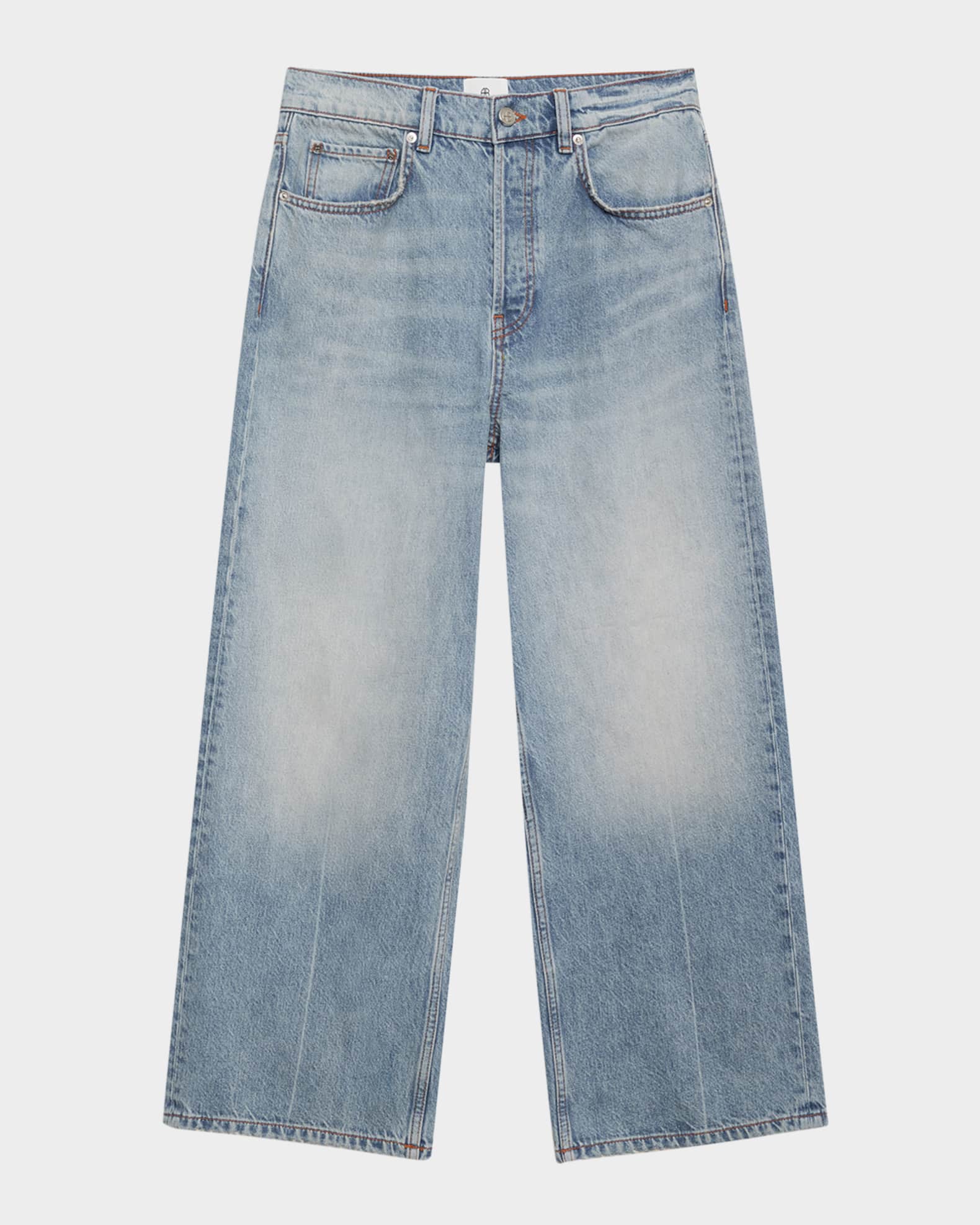 デニム・ジーパン Anine Bing Heath Jeans ANINE BING Heath Straight Mid-Rise Jeans | Neiman Marcus
