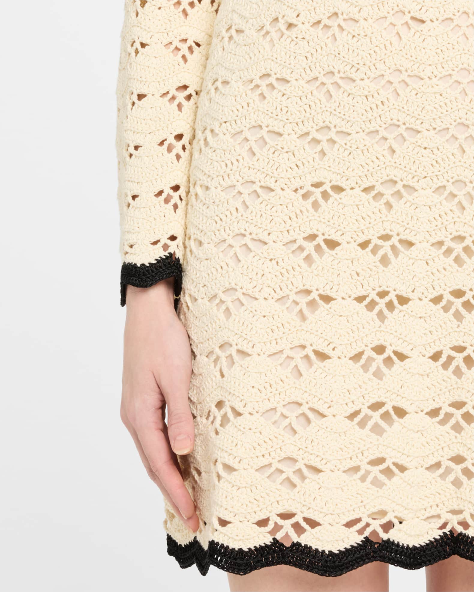 ワンピース Zimmermann FW25 Rhiannon Crochet Dress (3173DSS251 CRBL) Zimmermann Rhiannon Crochet Mini Dress | Neiman Marcus