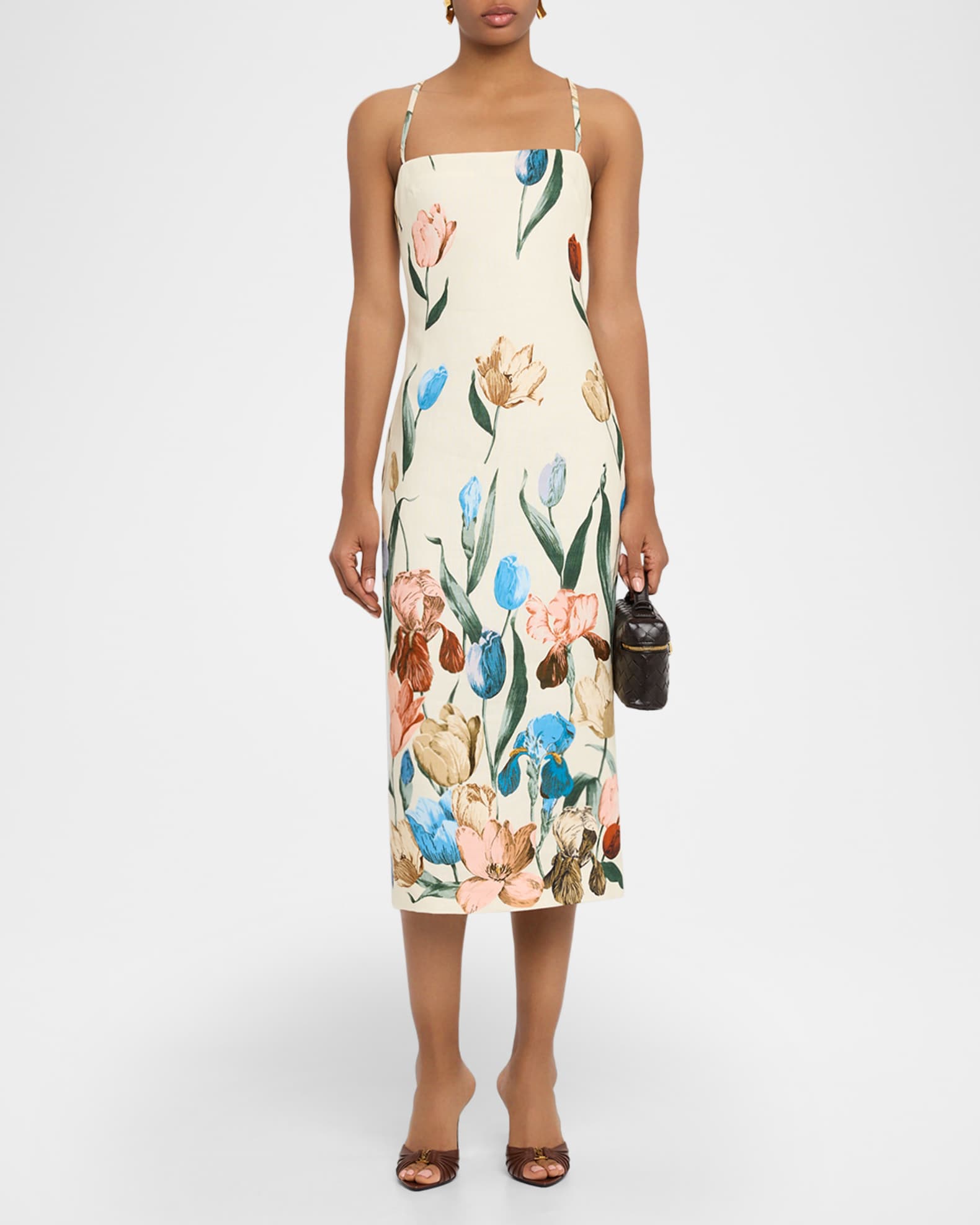 Dria Floral Sleeveless Midi Dress 1