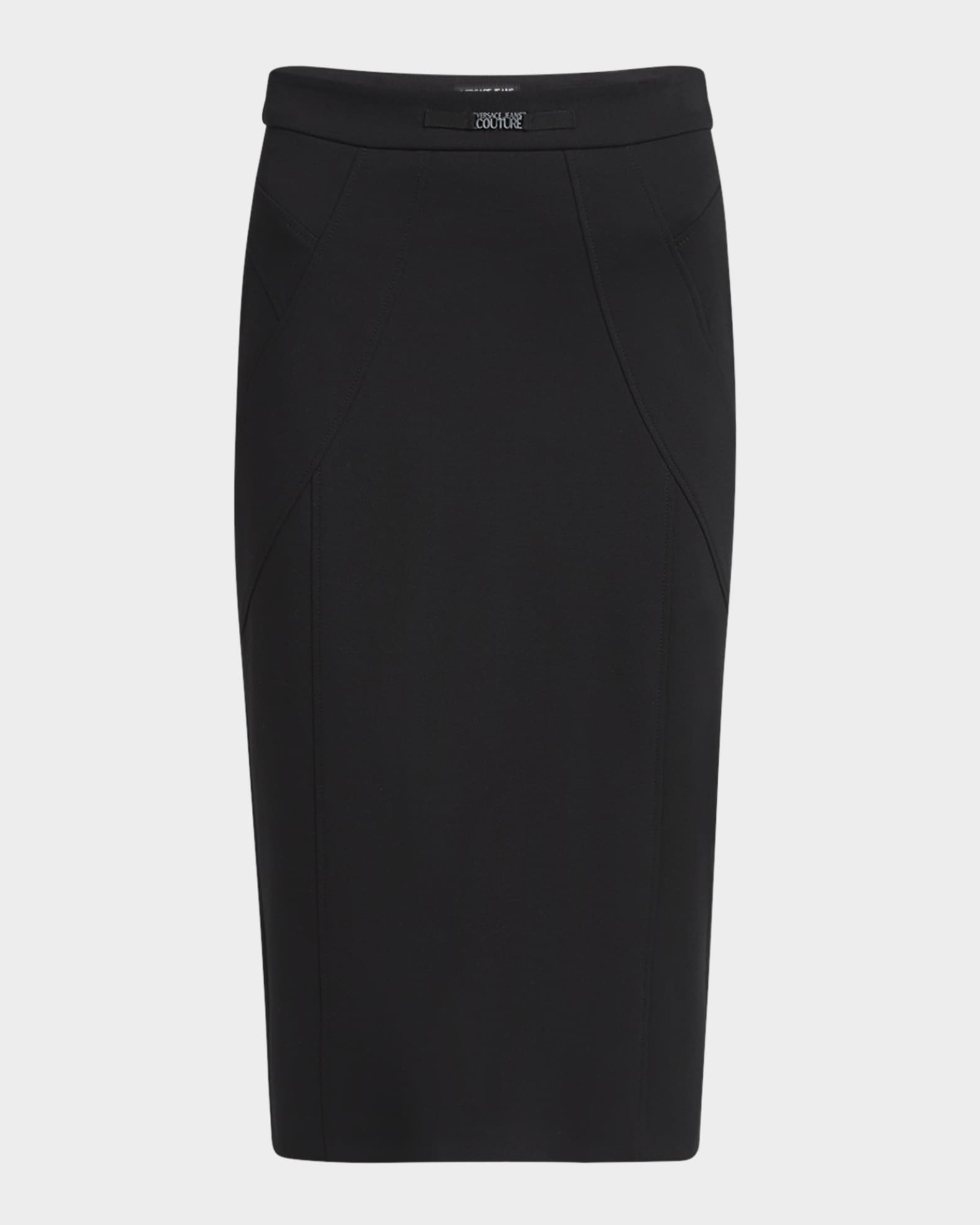 Versace Jeans Couture Logo Hardware Midi Skirt | Neiman Marcus